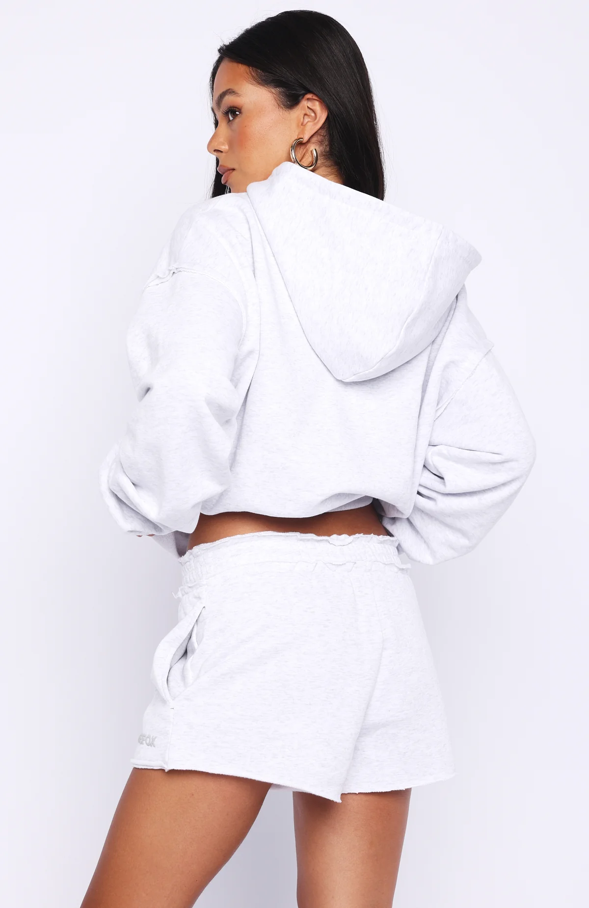 On My Own Terms Lounge Shorts Grey Marle - Image 4