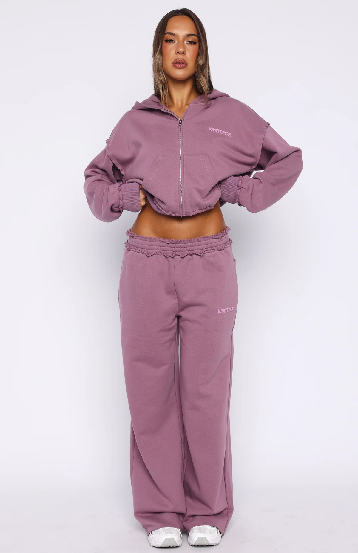 On My Own Terms Wide Leg Sweatpants Dusty Plum - Image 2