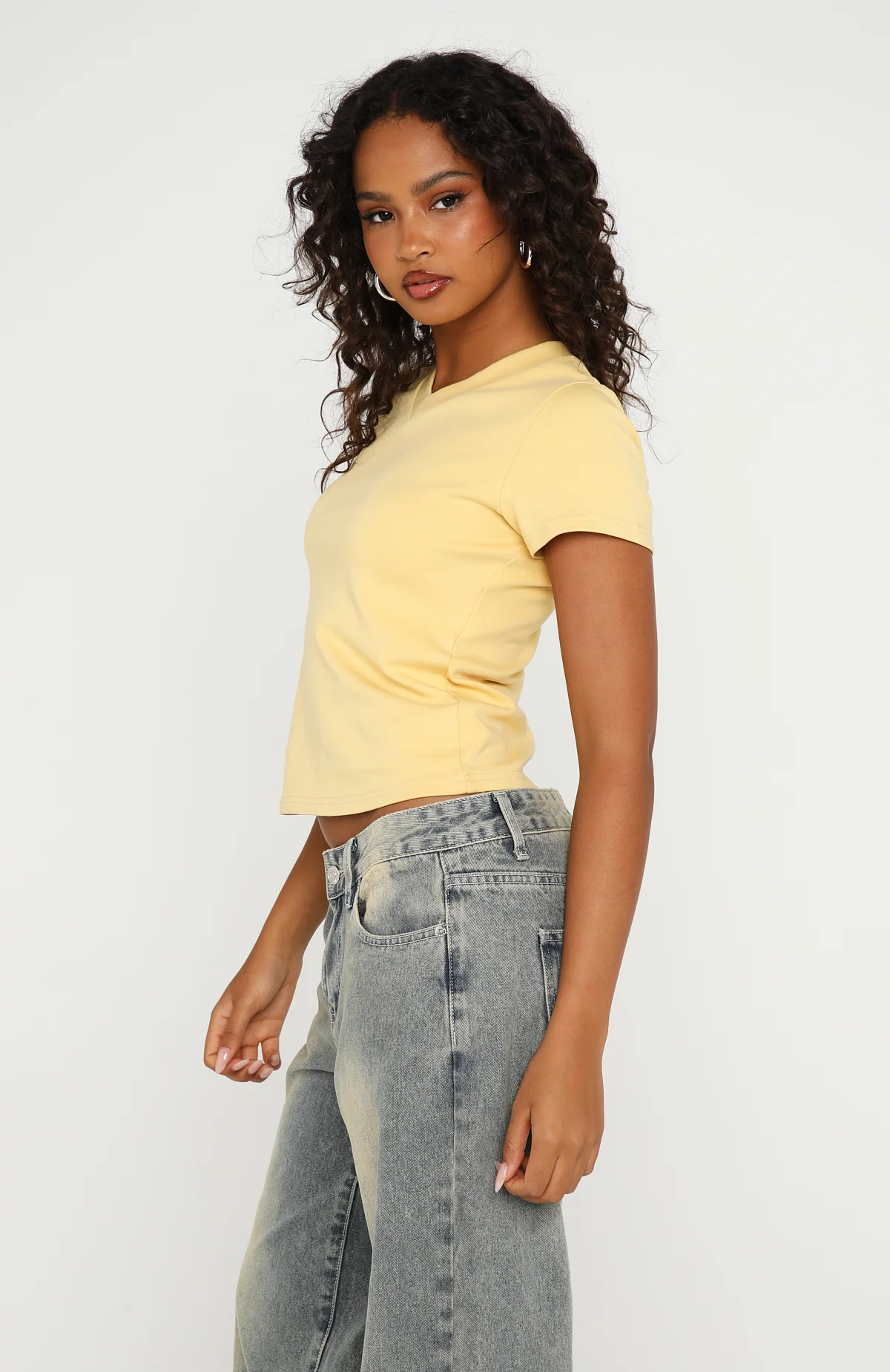 On The Hunt V Neck Top Honey - Image 4