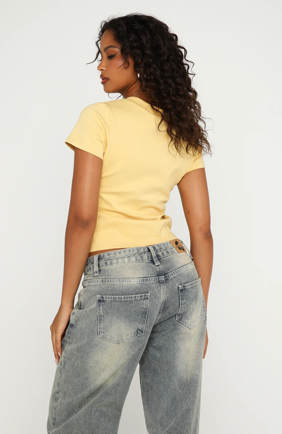 On The Hunt V Neck Top Honey - Image 5
