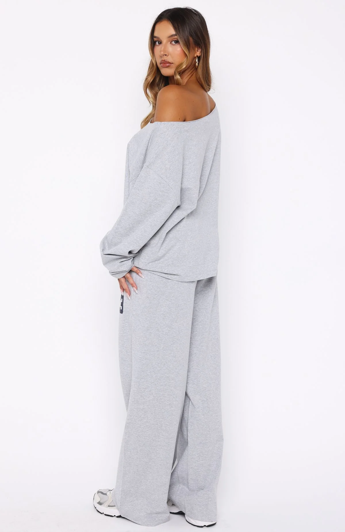 Only One Left Track Pants Grey Marle - Image 4