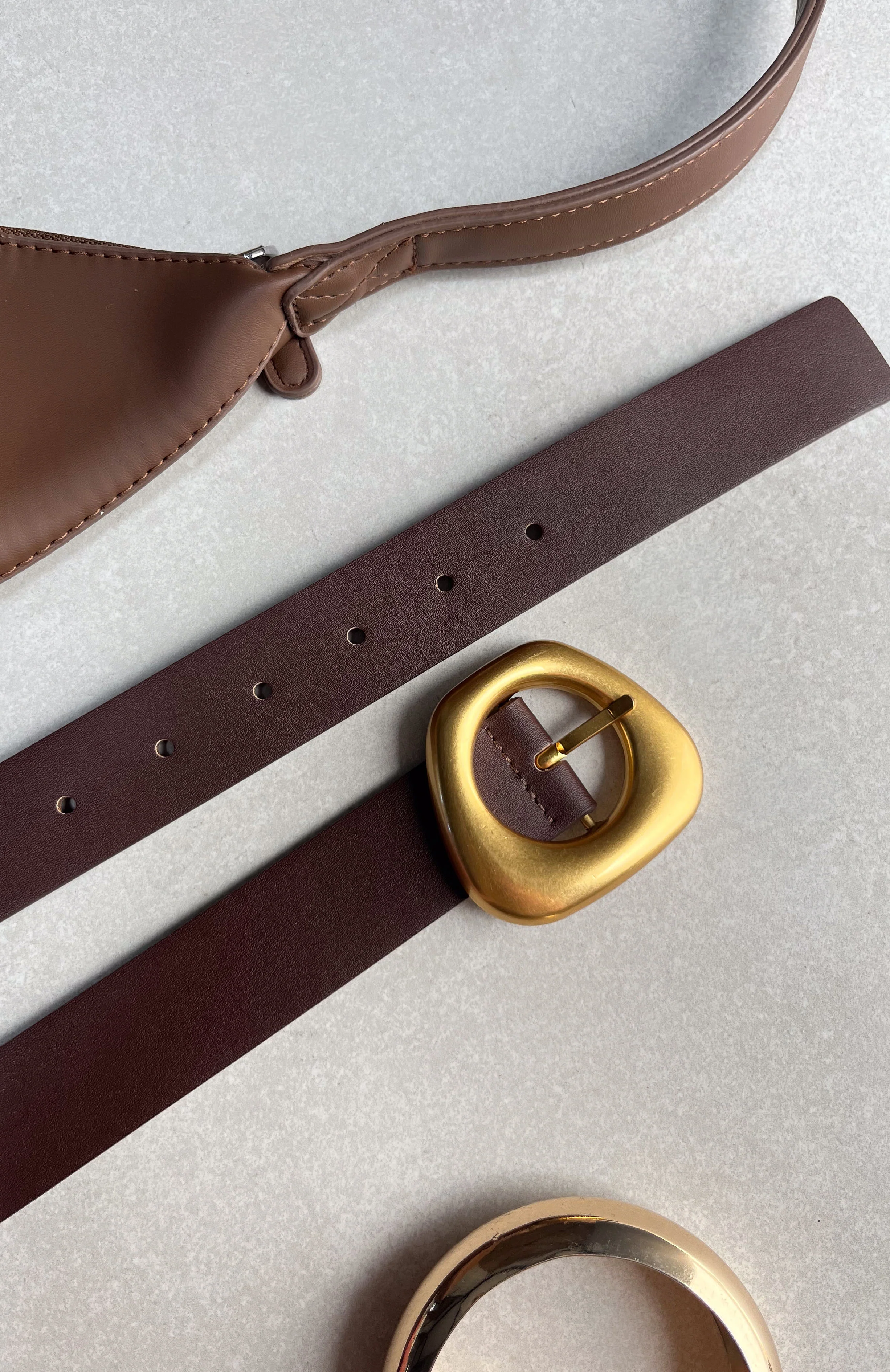 Opal Belt Chocolate/Gold - Image 2