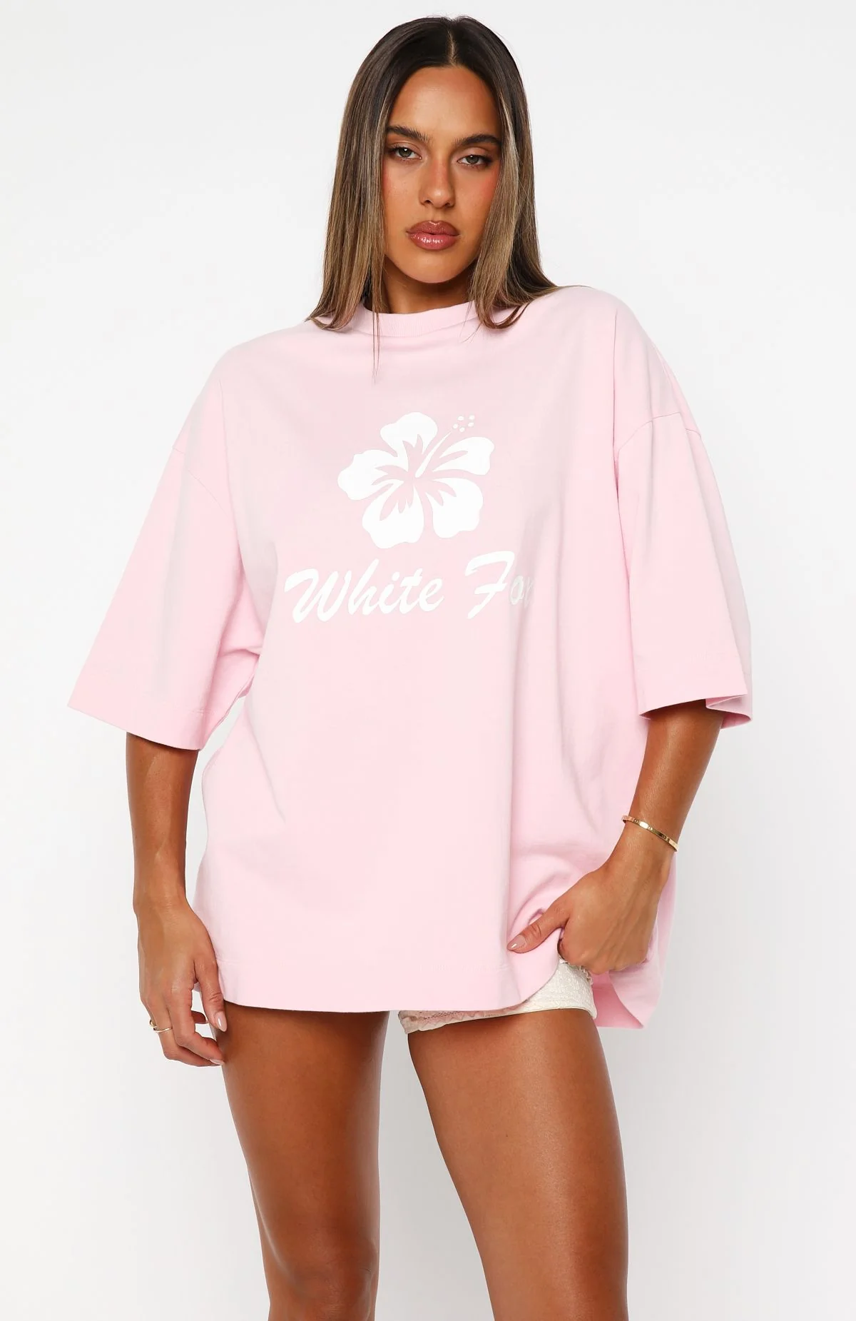Own Your Glow Oversized Tee Pink - Image 2