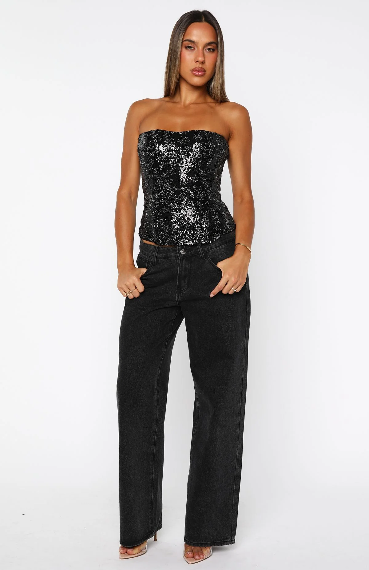 Paint The Sky Strapless Bustier Black - Image 5