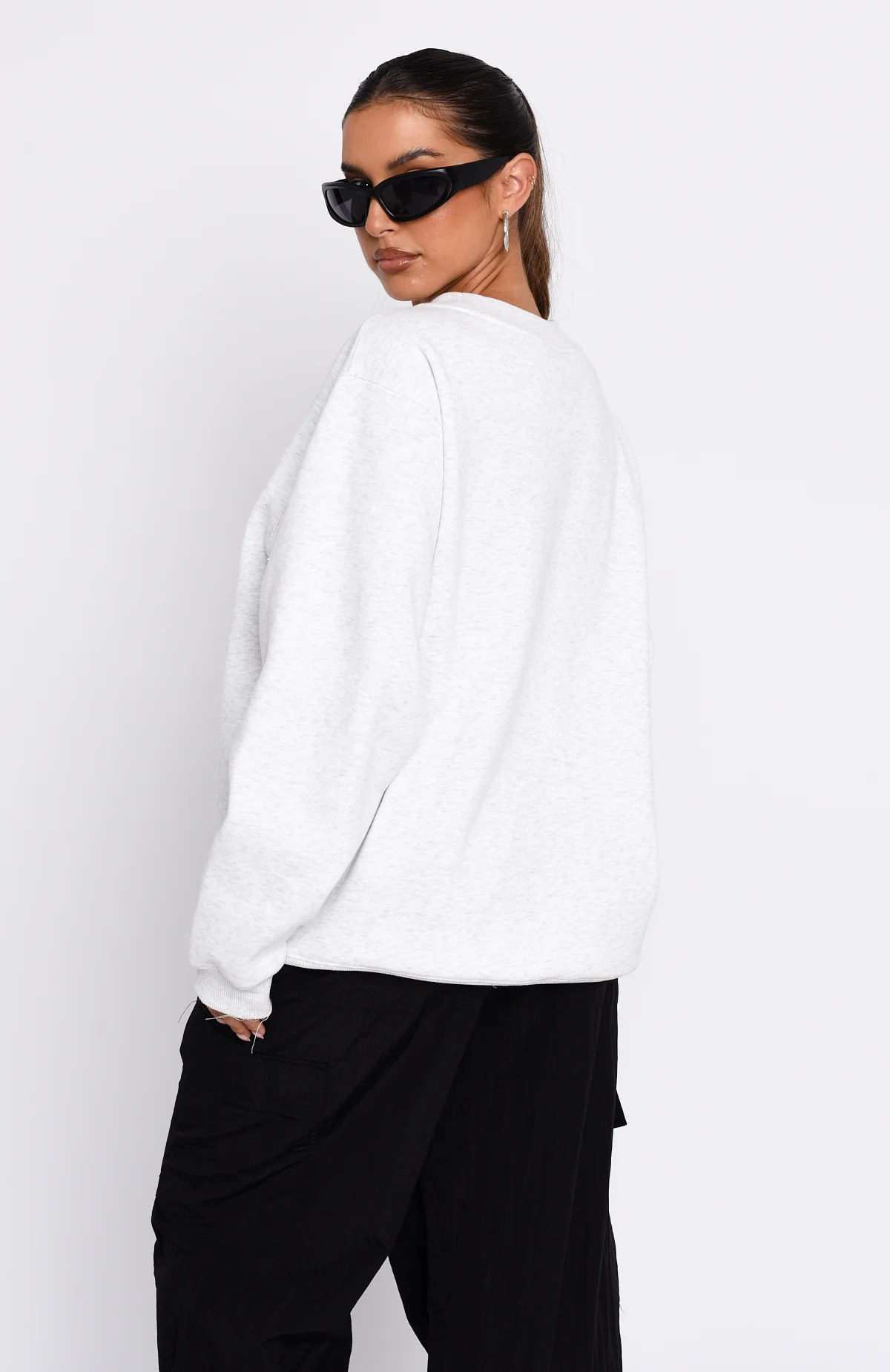 Part Of History Oversized Sweater Grey Marle - Image 4