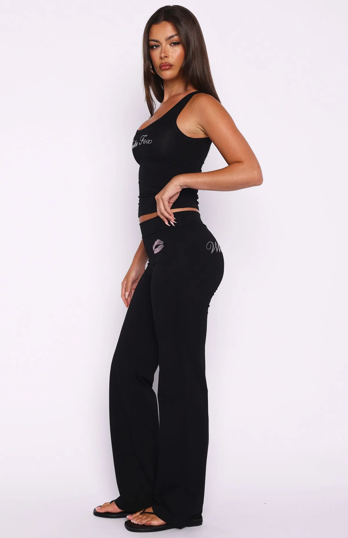 Pillow Talk Club Straight Leg Pants Black - Image 4