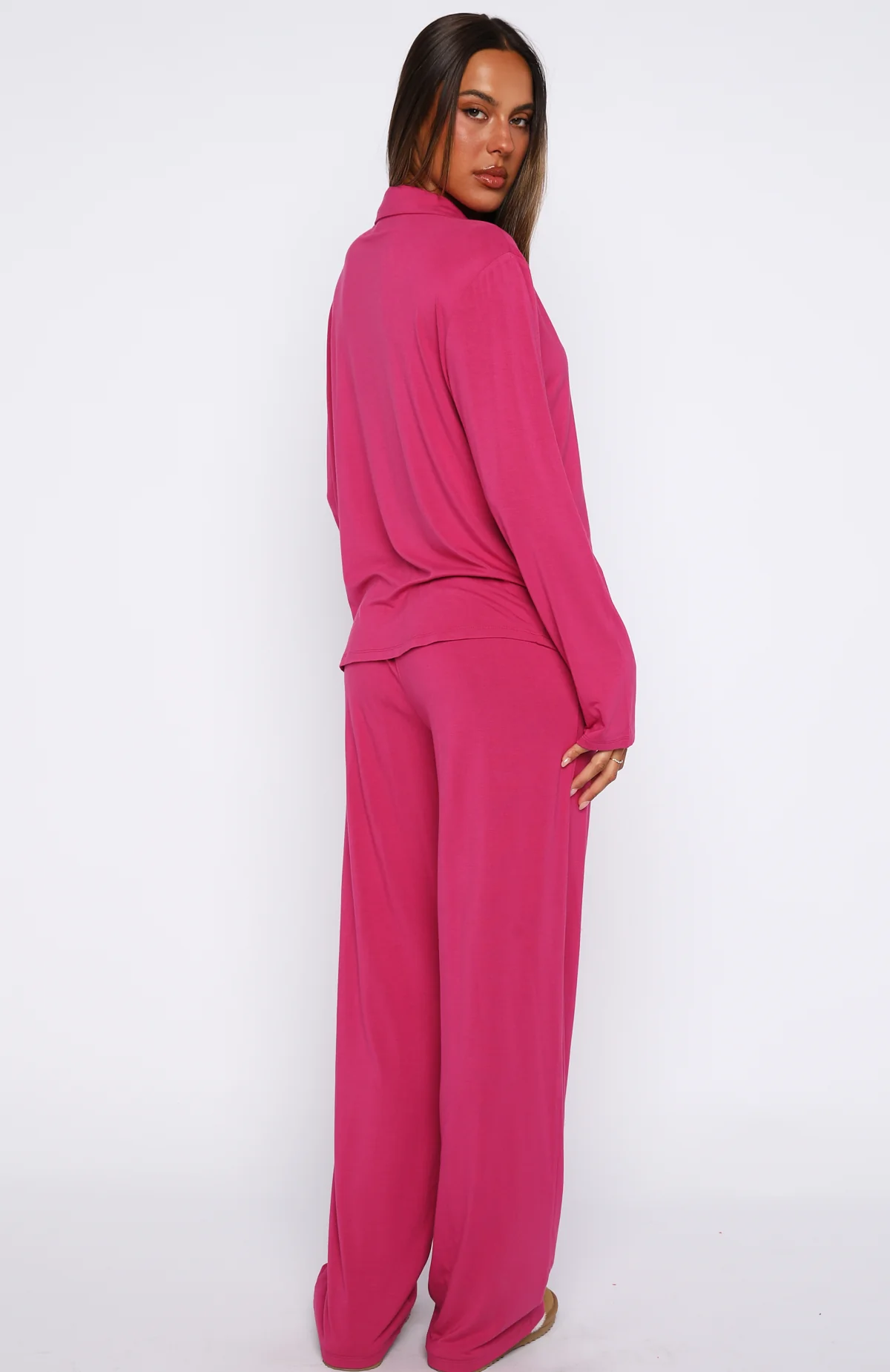 Pillow Talk Long Sleeve Pyjama Set Berry - Image 4