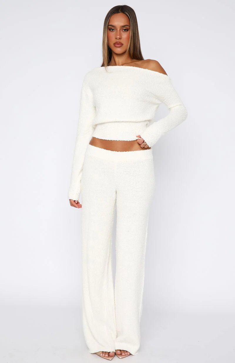 Please Be Mine Knit Pants Off White - Image 2