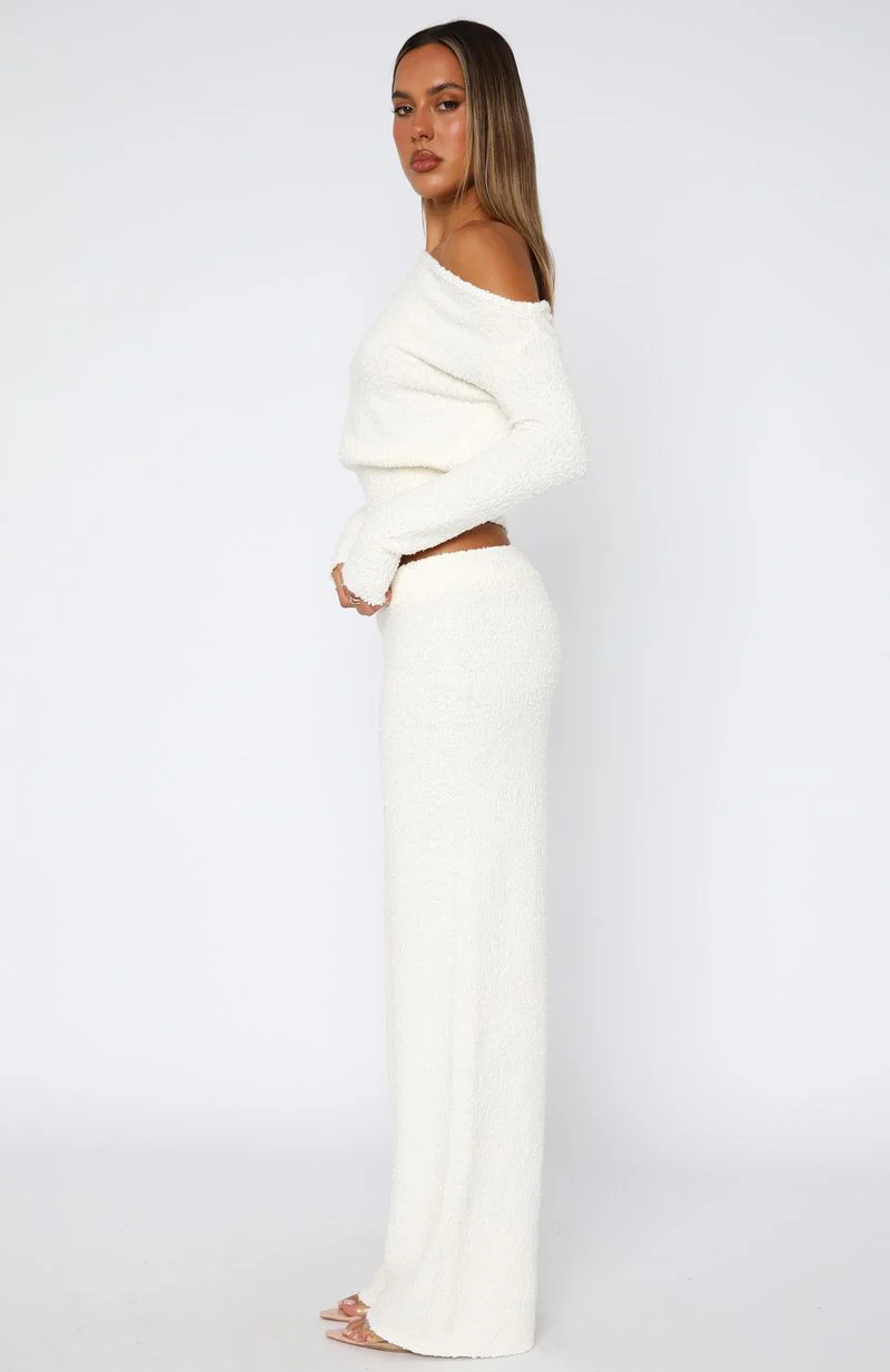 Please Be Mine Knit Pants Off White - Image 3