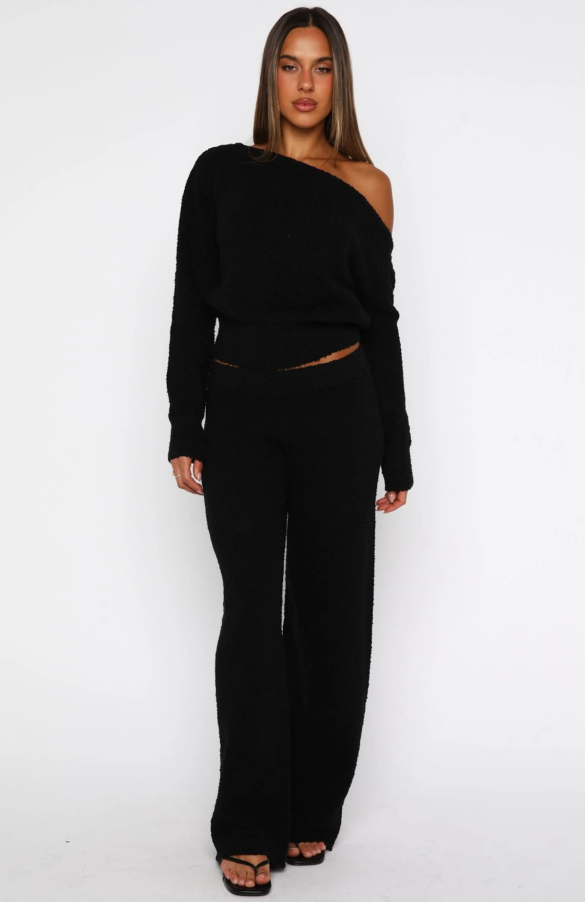 Please Be Mine Knit Sweater Black - Image 5
