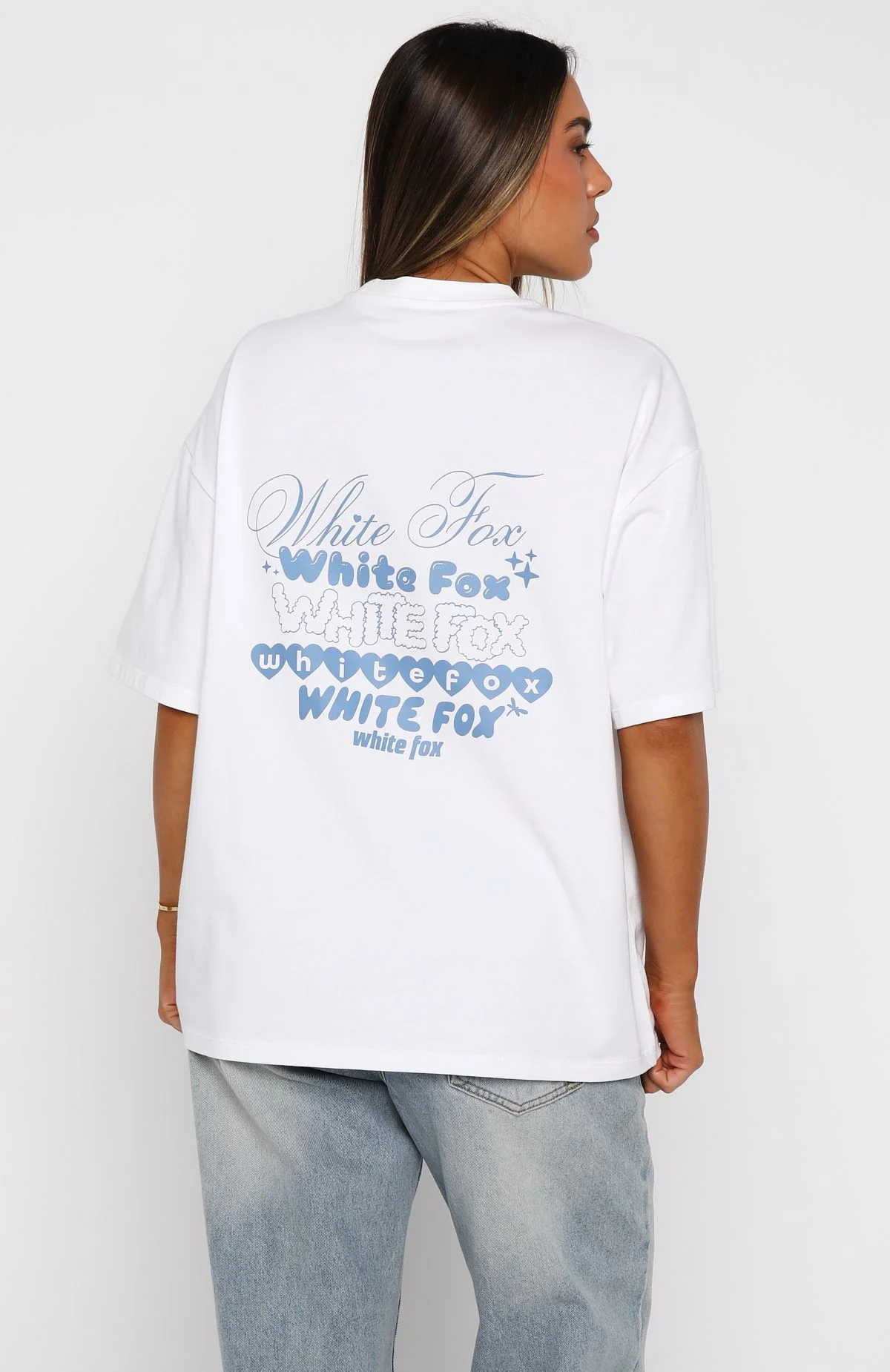 Pretty In Print Oversized Tee White - Image 4