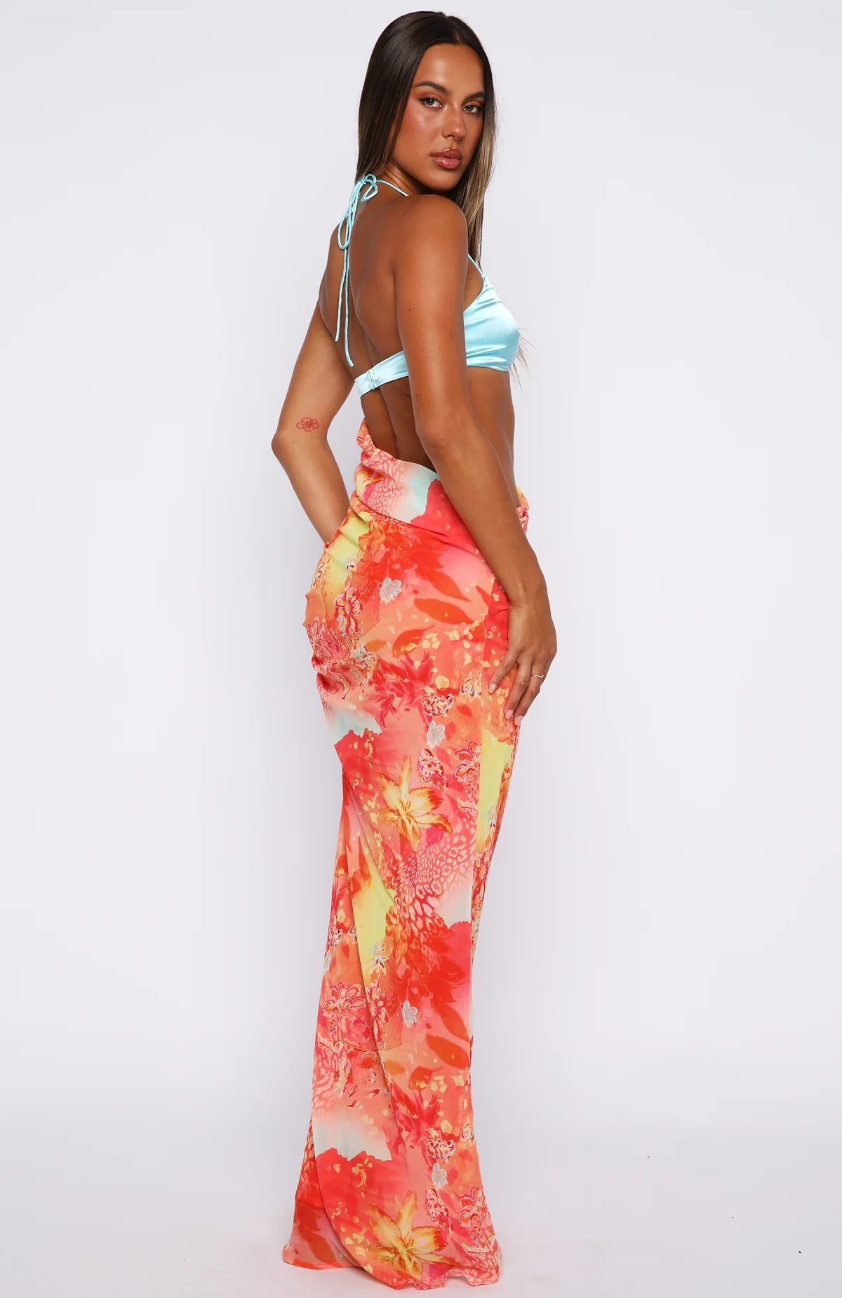 Prove Me Wrong Maxi Dress Peachy Heat - Image 4