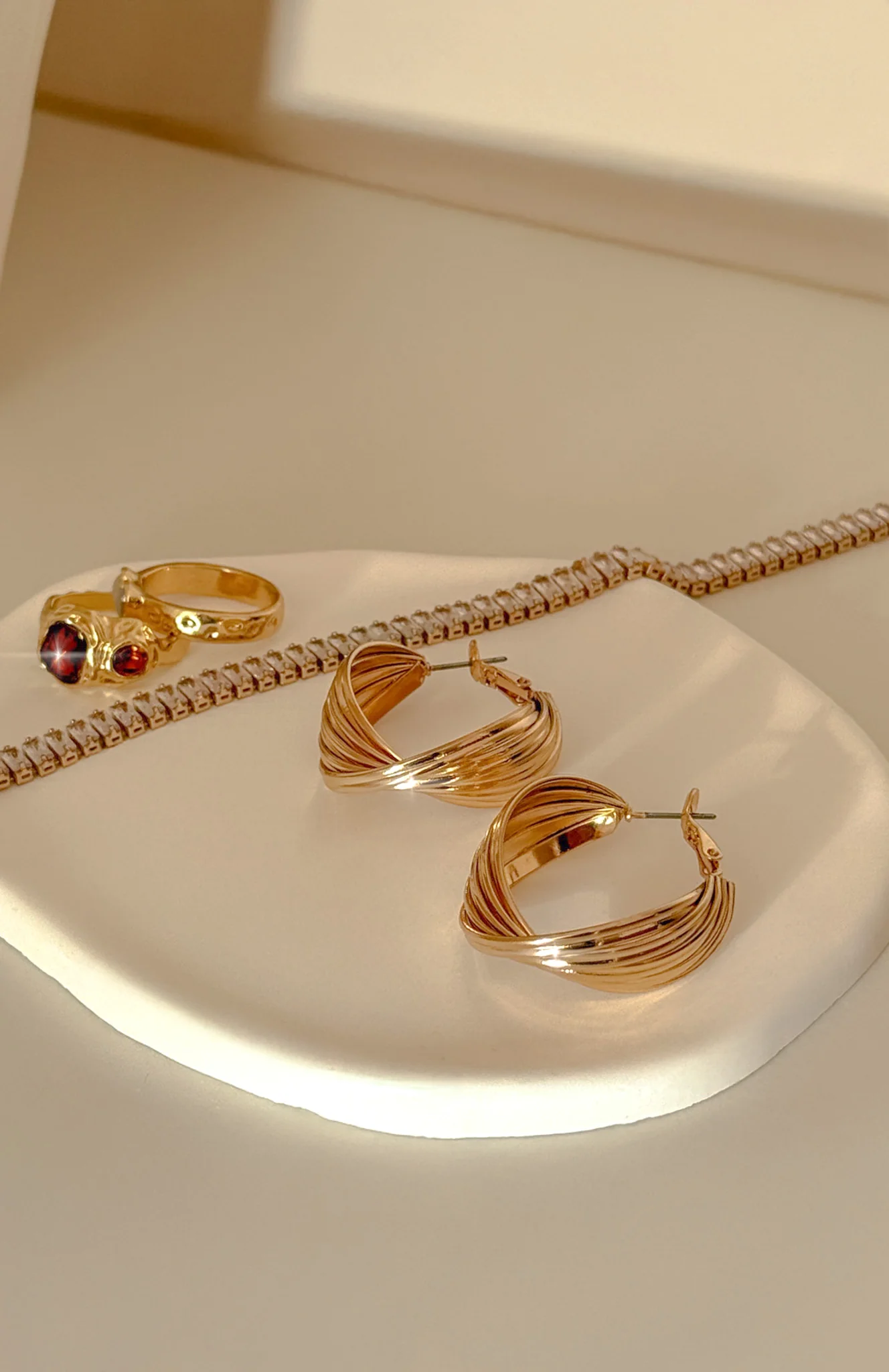 Purnima Earrings Gold - Image 3