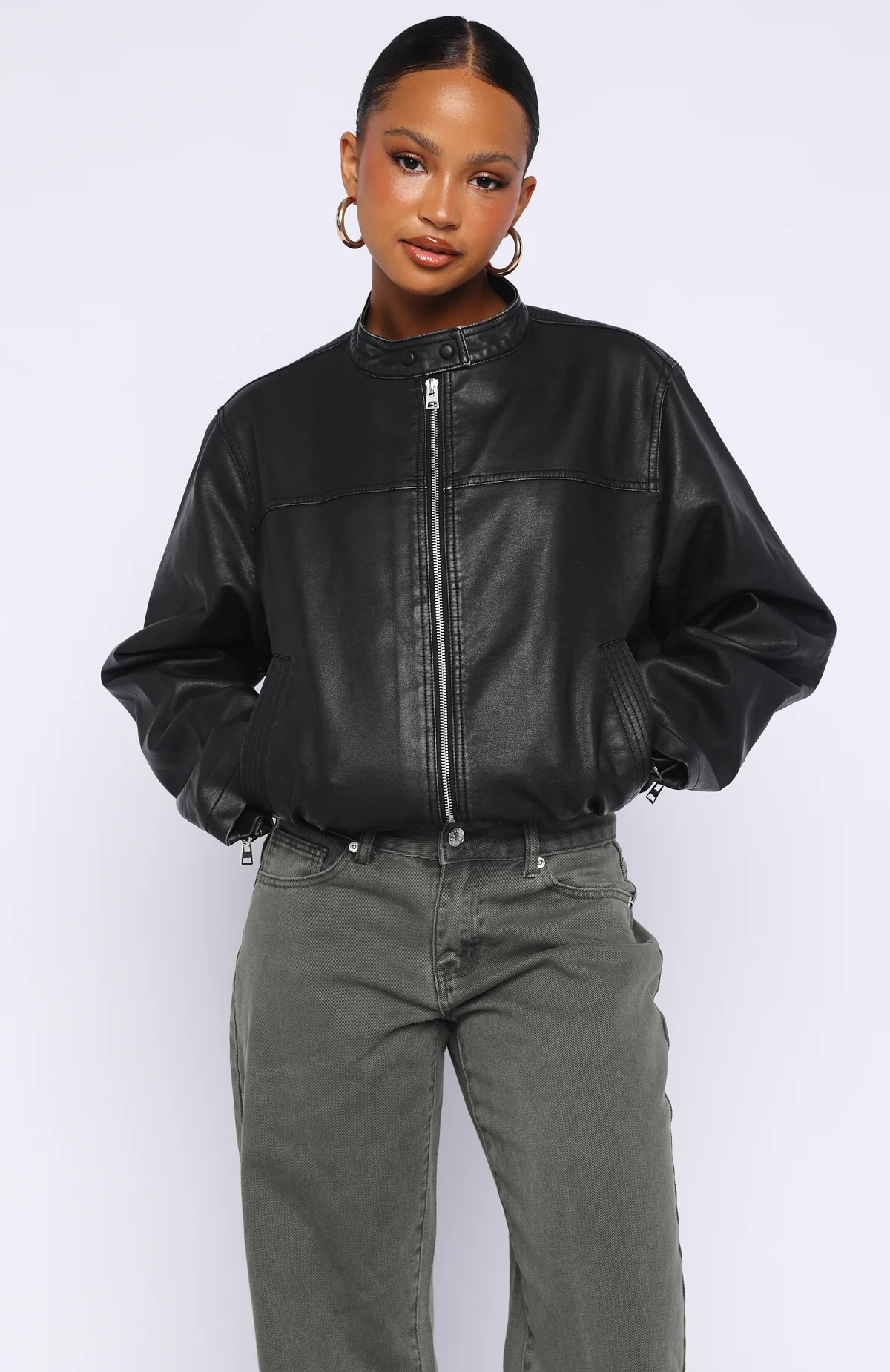 Put In Effort Jacket Black - Image 2