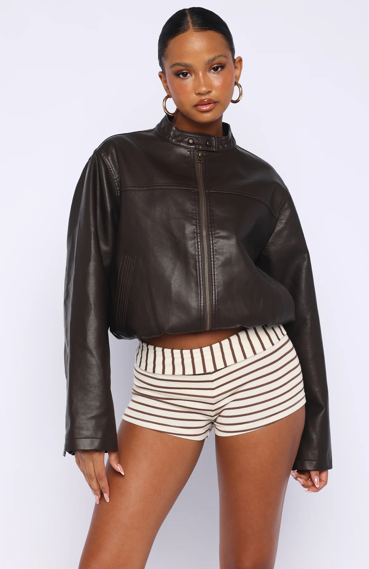 Put In Effort Jacket Chocolate - Image 2