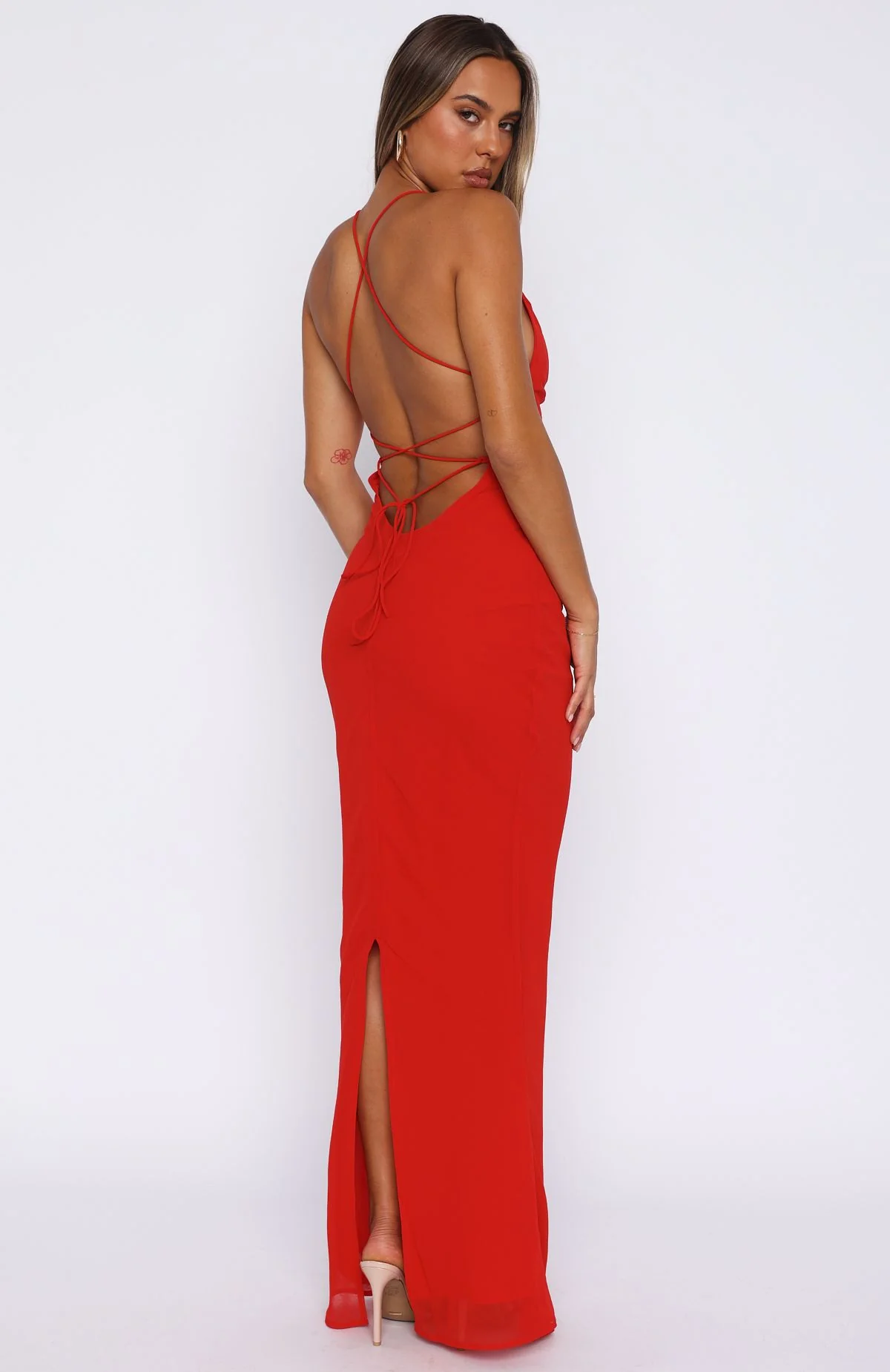 Put You First Maxi Dress Red - Image 4