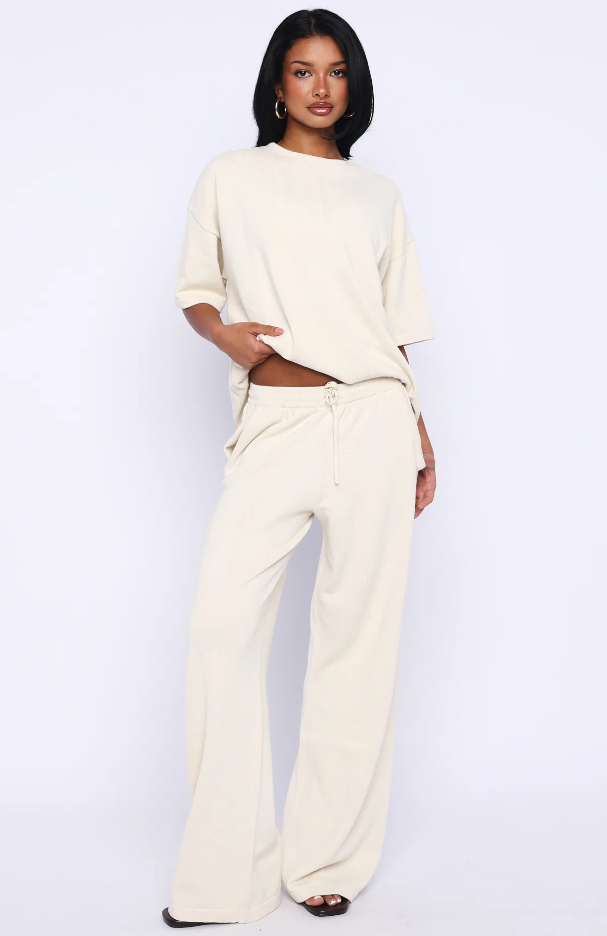 Rare Catch Knit Pants Cream - Image 2