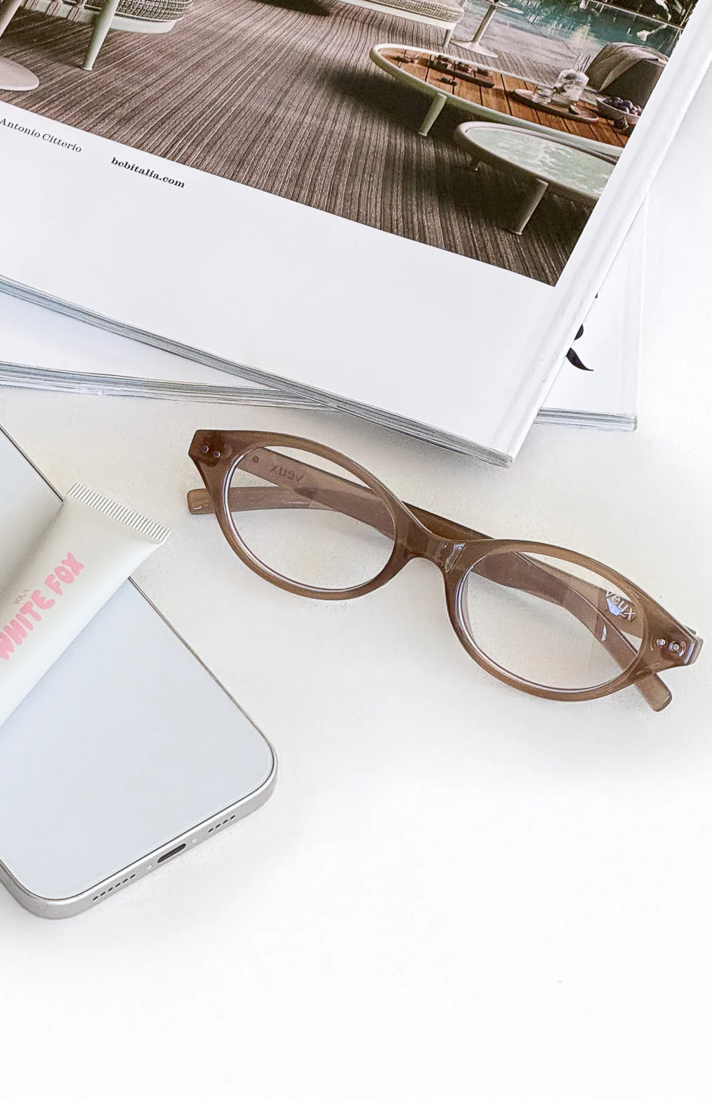 Rayne Blue Light Glasses Biscuit - Image 2