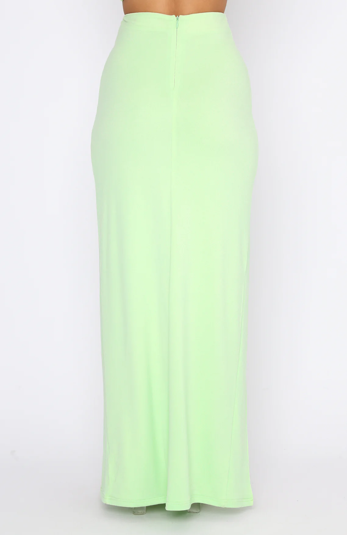 Read My Mind Maxi Skirt Lime - Image 4