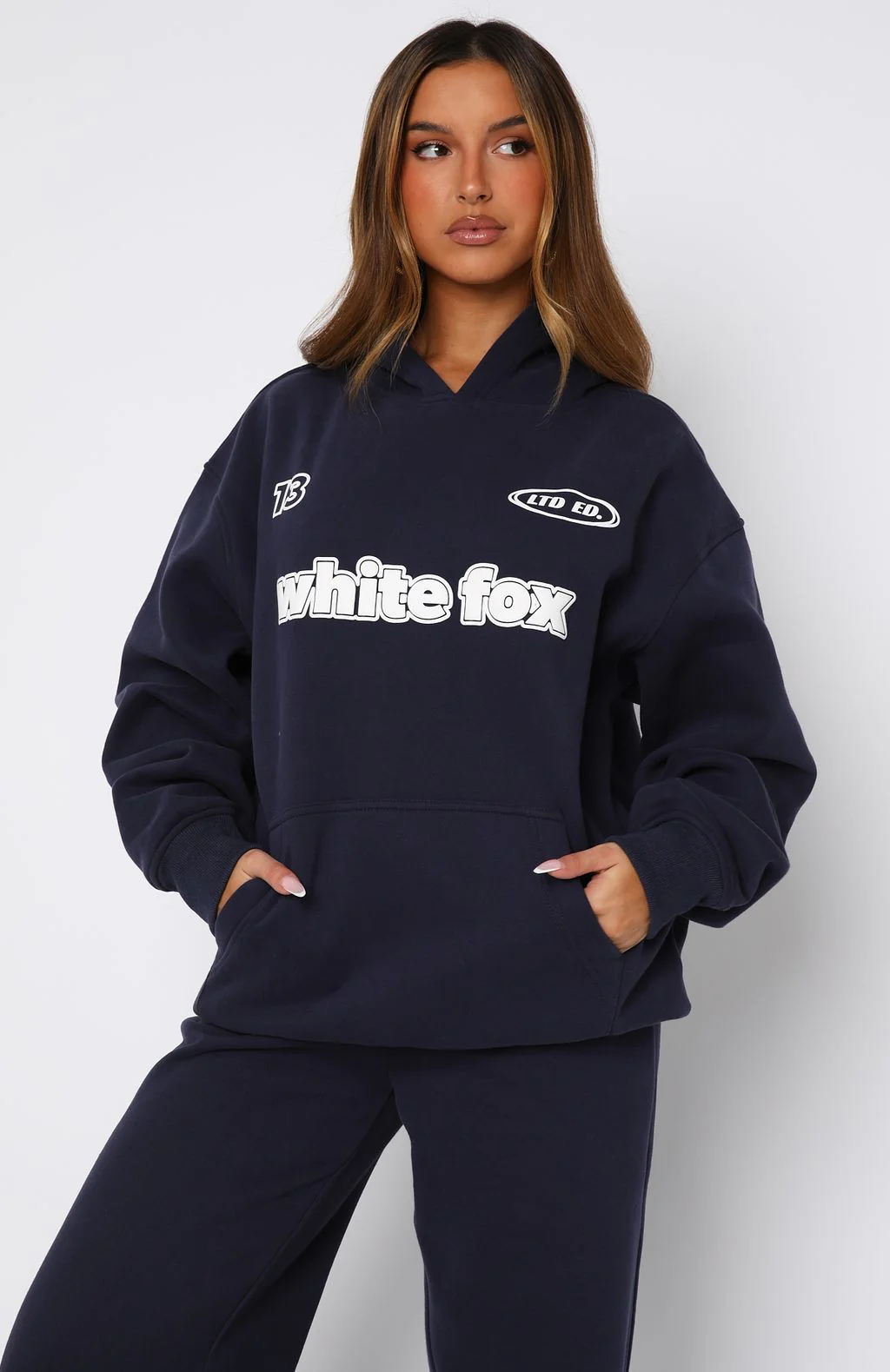 Ready To Go Oversized Hoodie Navy - Image 2