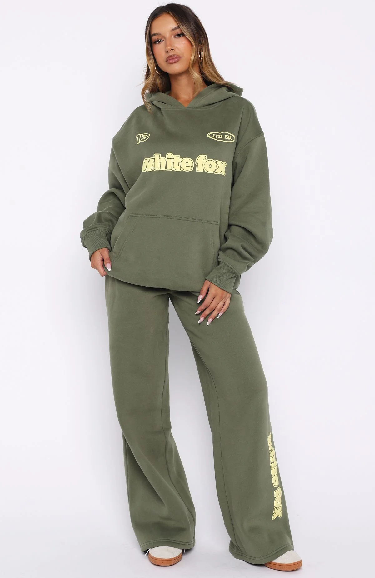 Ready To Go Wide Leg Sweatpants Khaki - Image 2