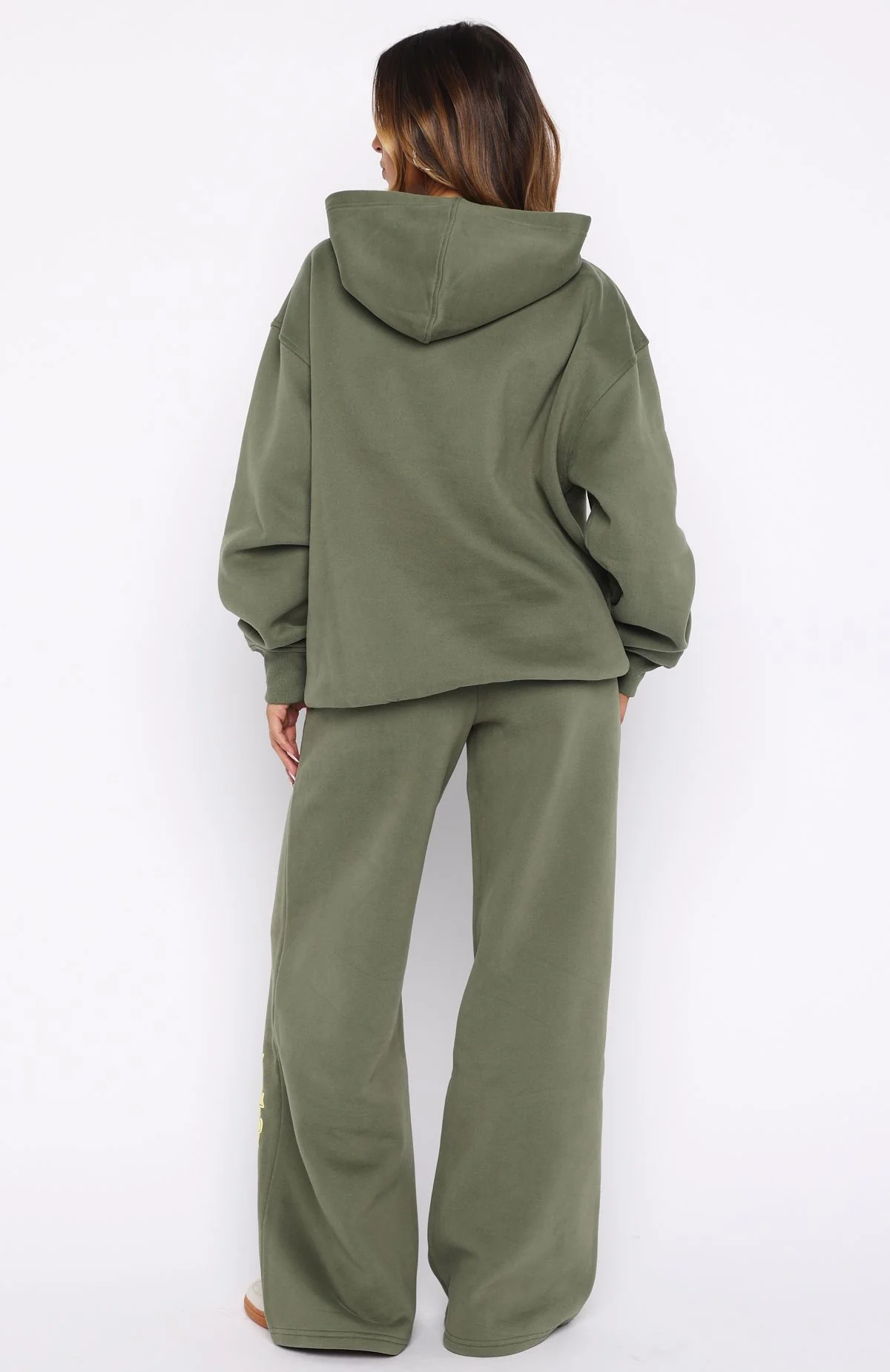 Ready To Go Wide Leg Sweatpants Khaki - Image 4