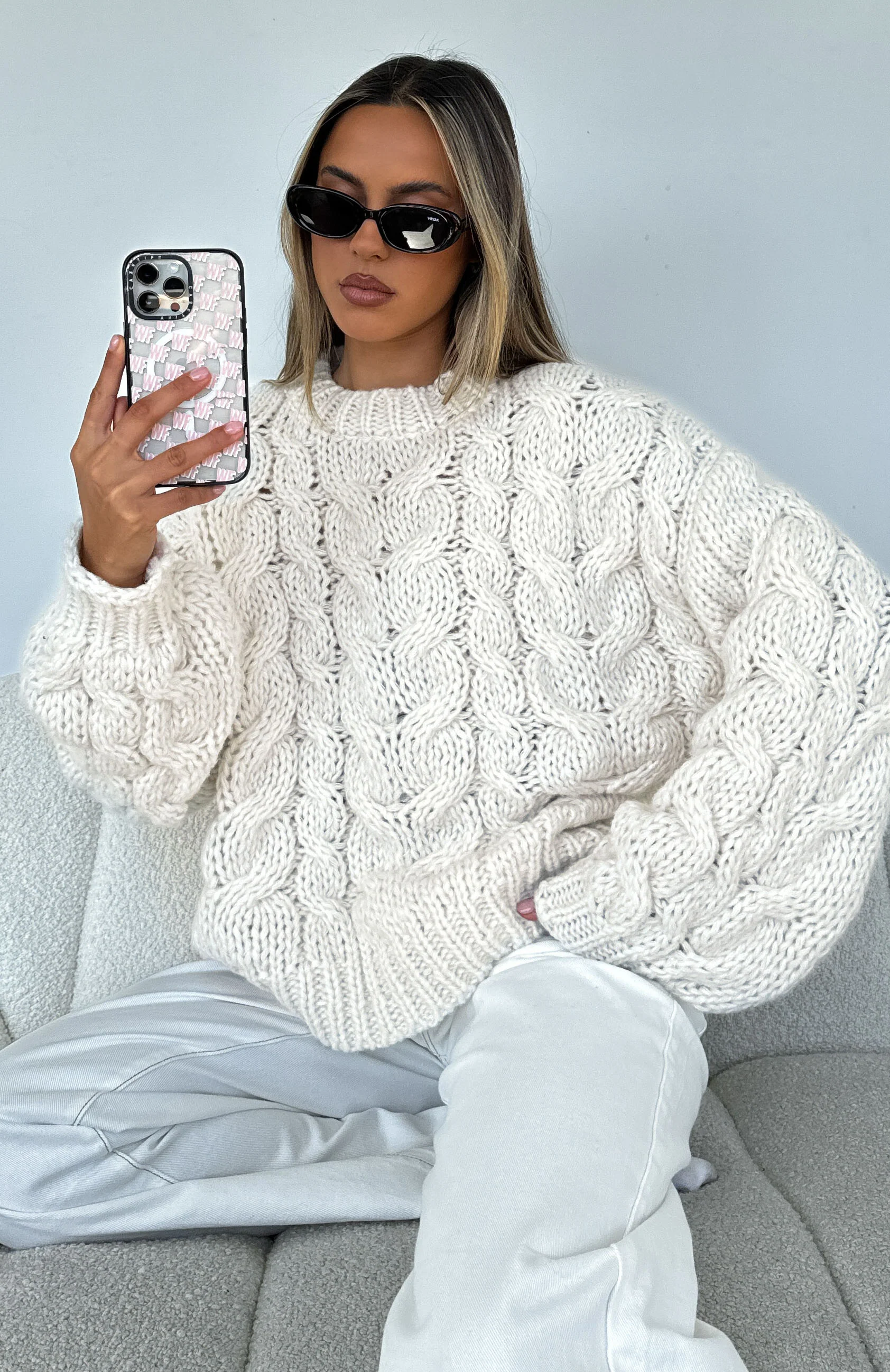 Real Feelings Oversized Knit Sweater Off White - Image 6