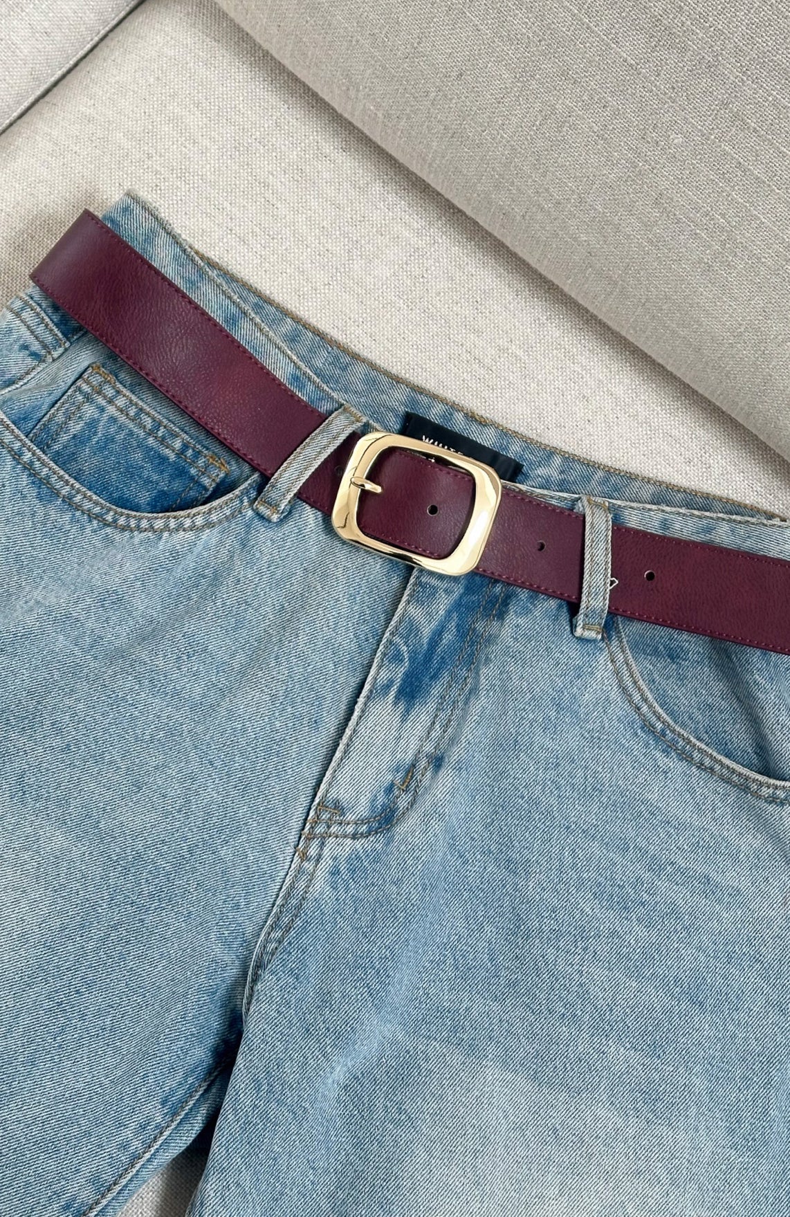 Reed Belt Burgundy/Gold - Image 3