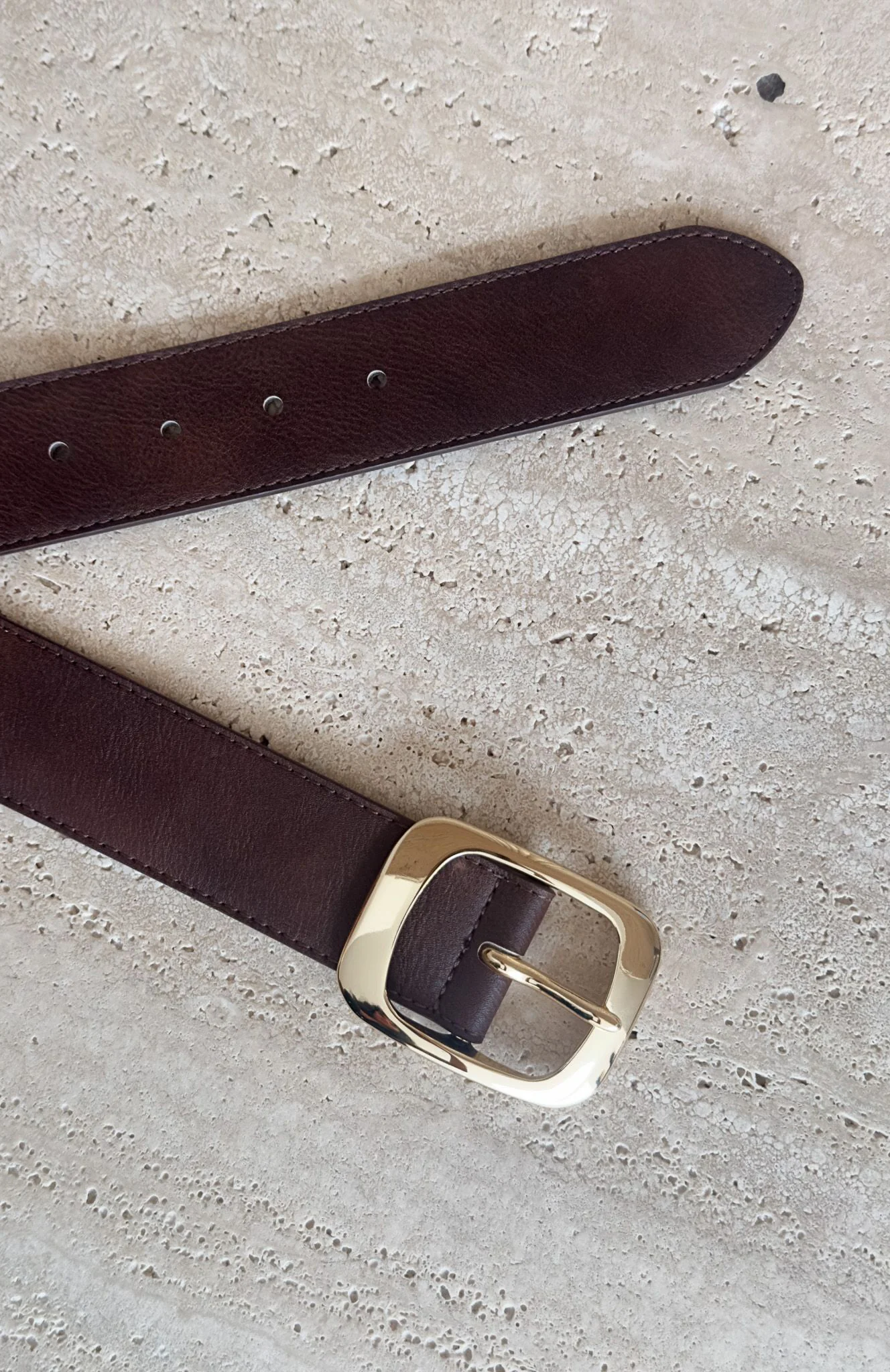 Reed Belt Chocolate/Gold - Image 2