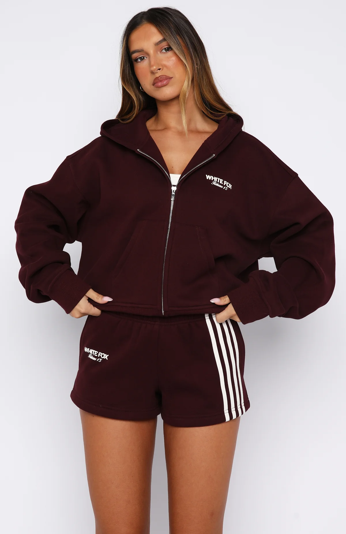 Release 15 Asalia Boxy Zip Front Hoodie Plum - Image 3