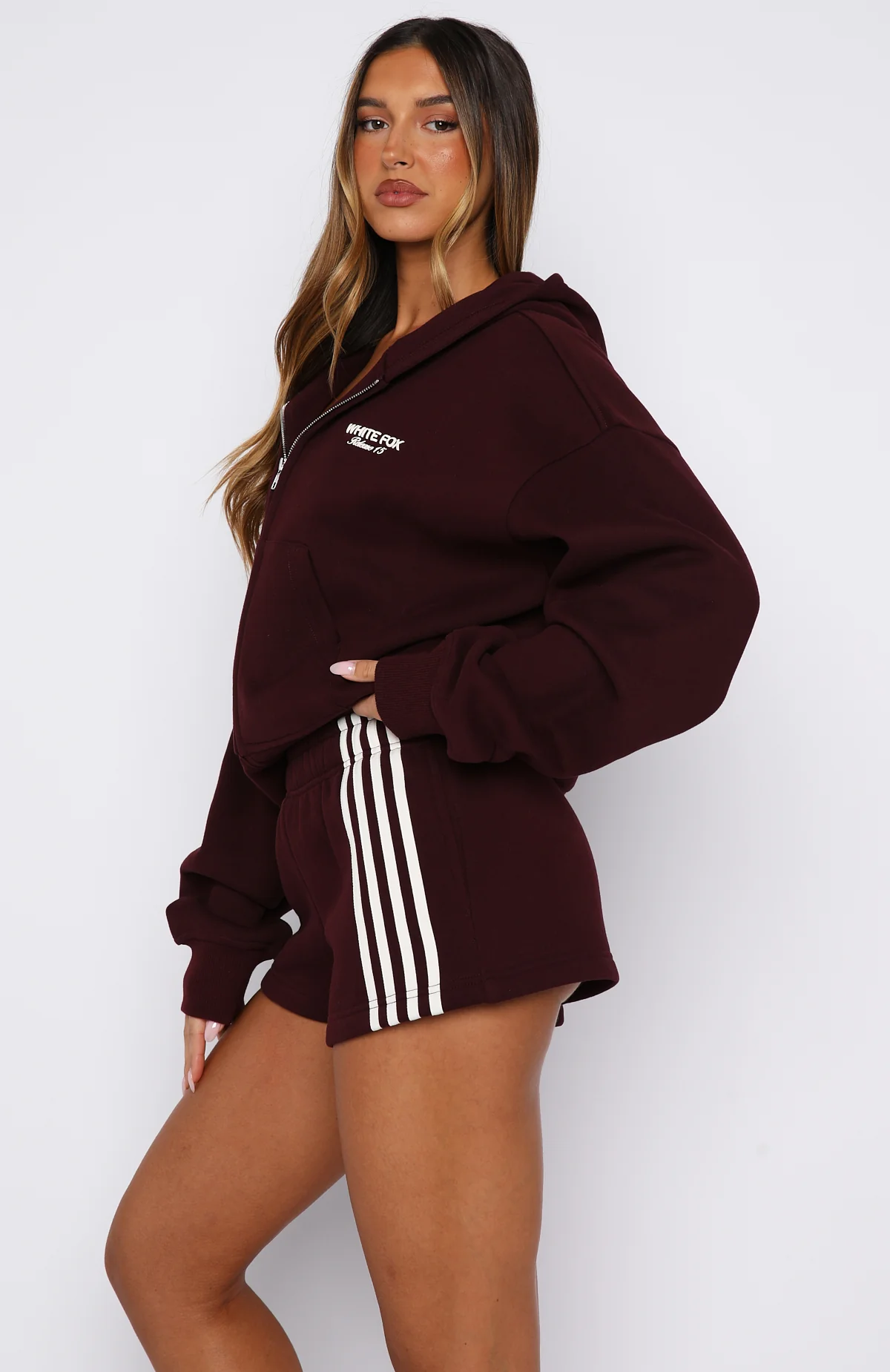 Release 15 Asalia Boxy Zip Front Hoodie Plum - Image 4