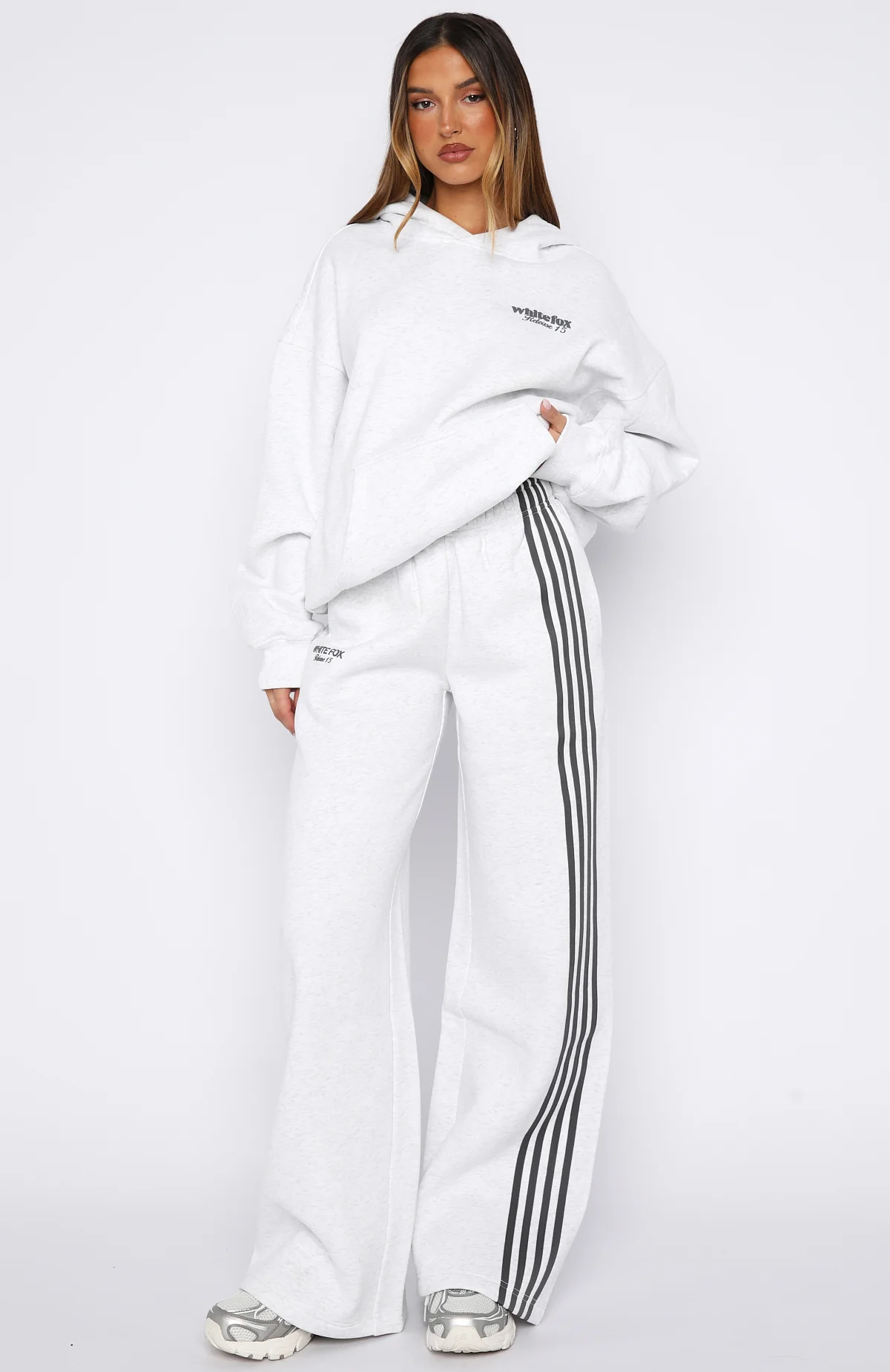 Release 15 Asalia Wide Leg Sweatpants Grey Marle - Image 3