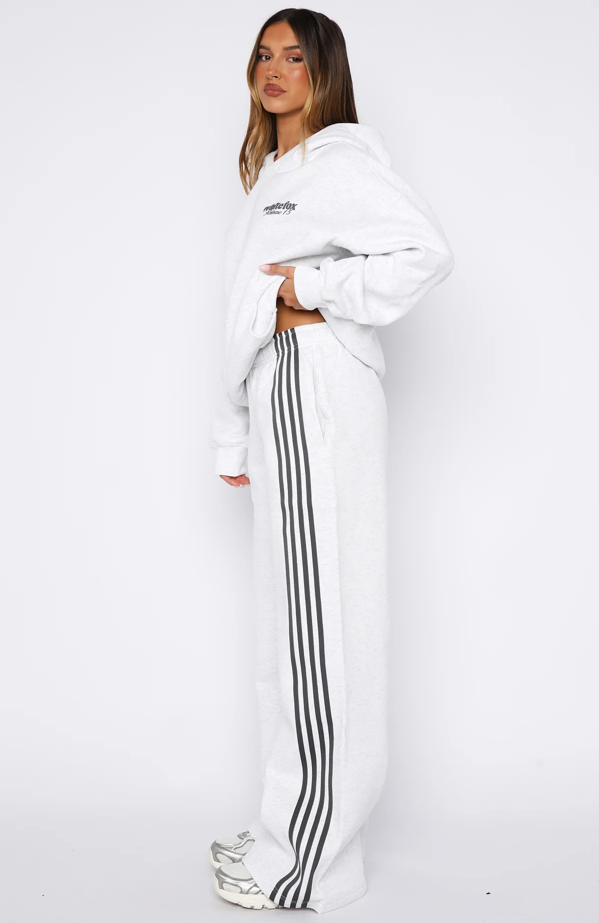 Release 15 Asalia Wide Leg Sweatpants Grey Marle - Image 4