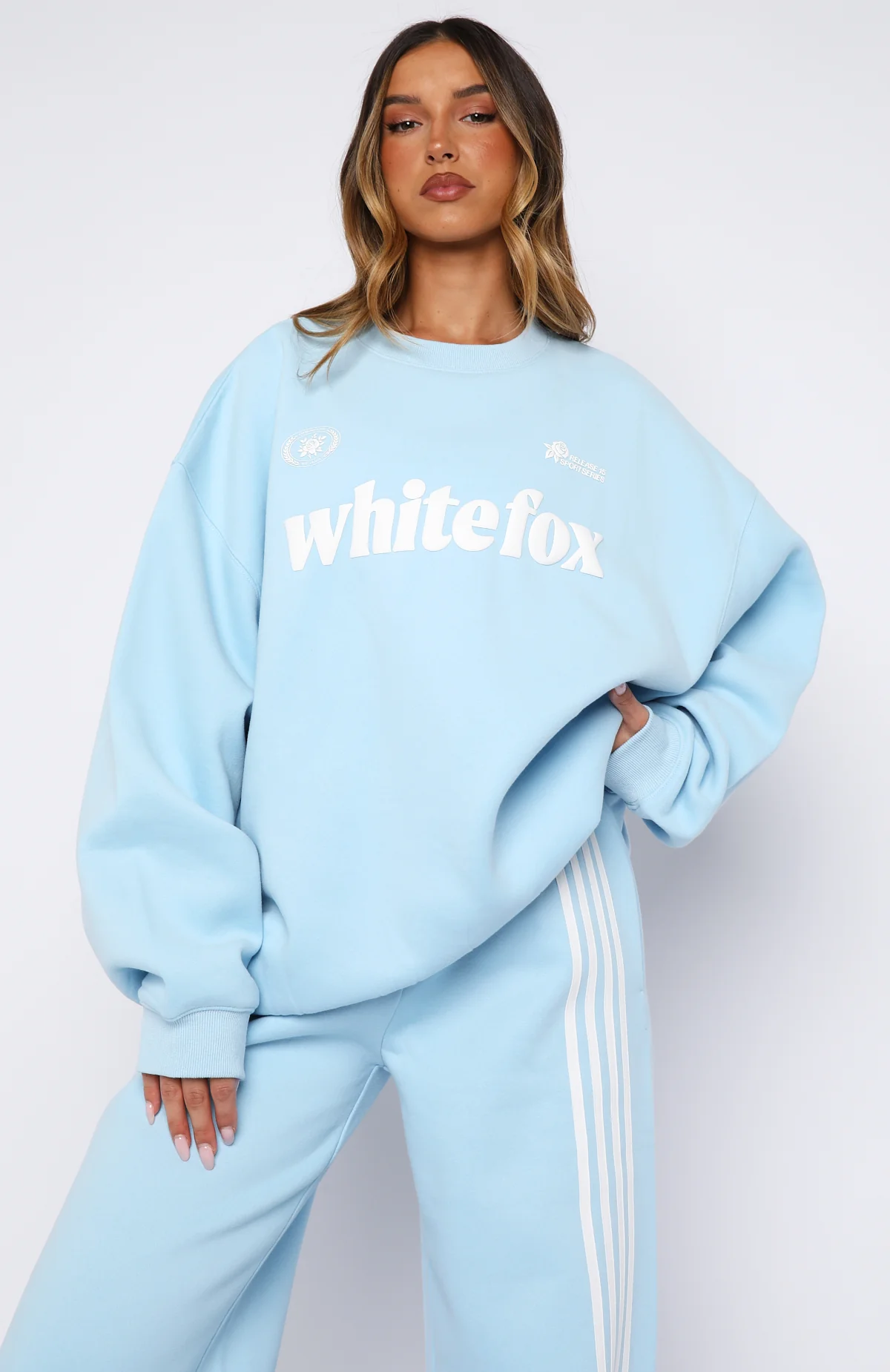 Release 15 Janie Oversized Drop Shoulder Sweater Blue - Image 3