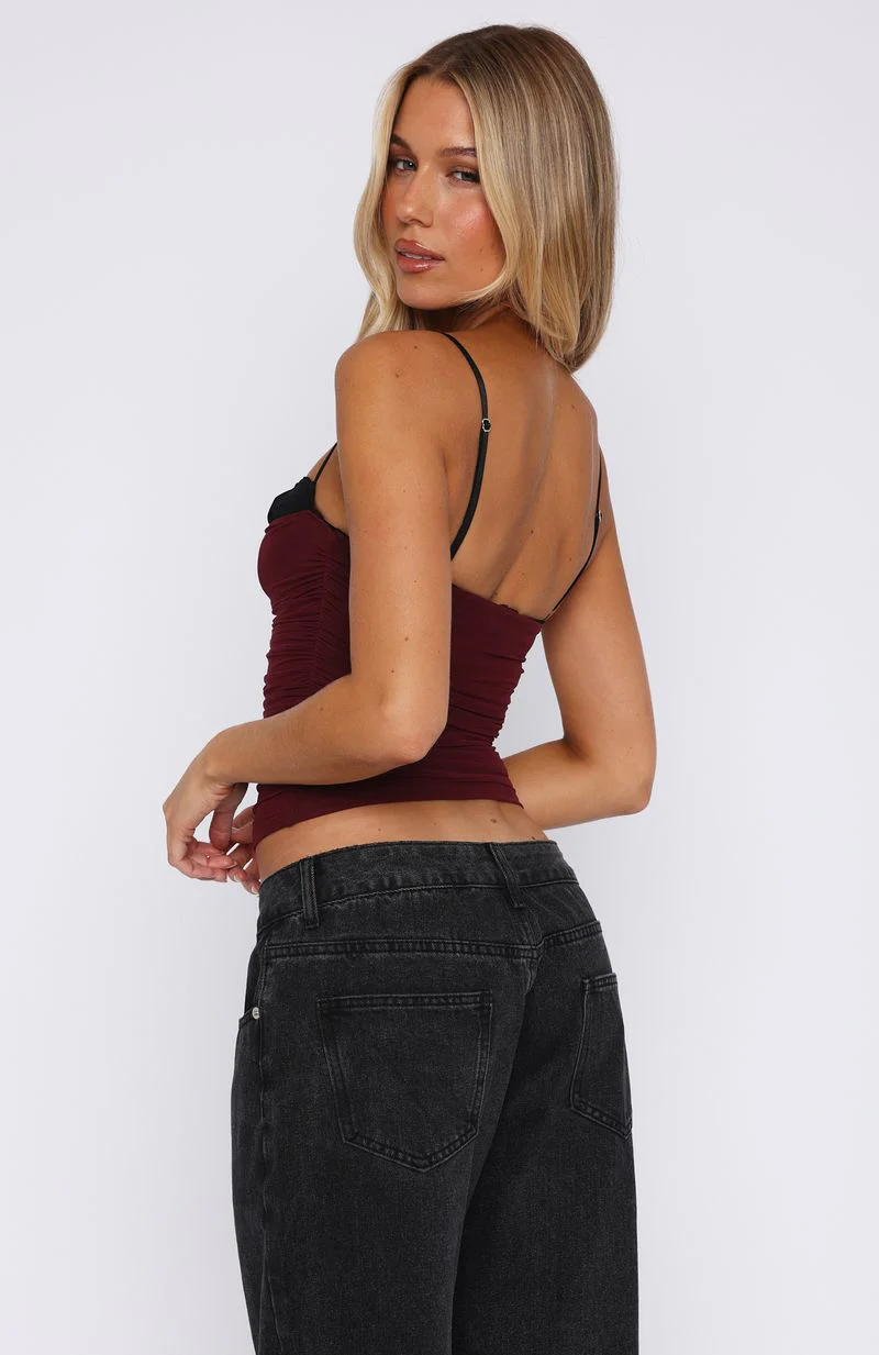 Remind Me Again Bustier Burgundy - Image 4