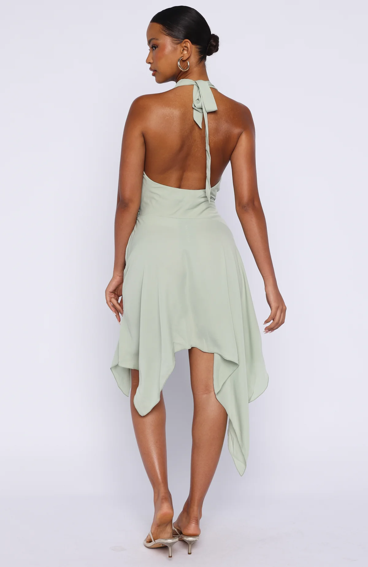 Reminiscing Halter Midi Dress Mint - Image 4