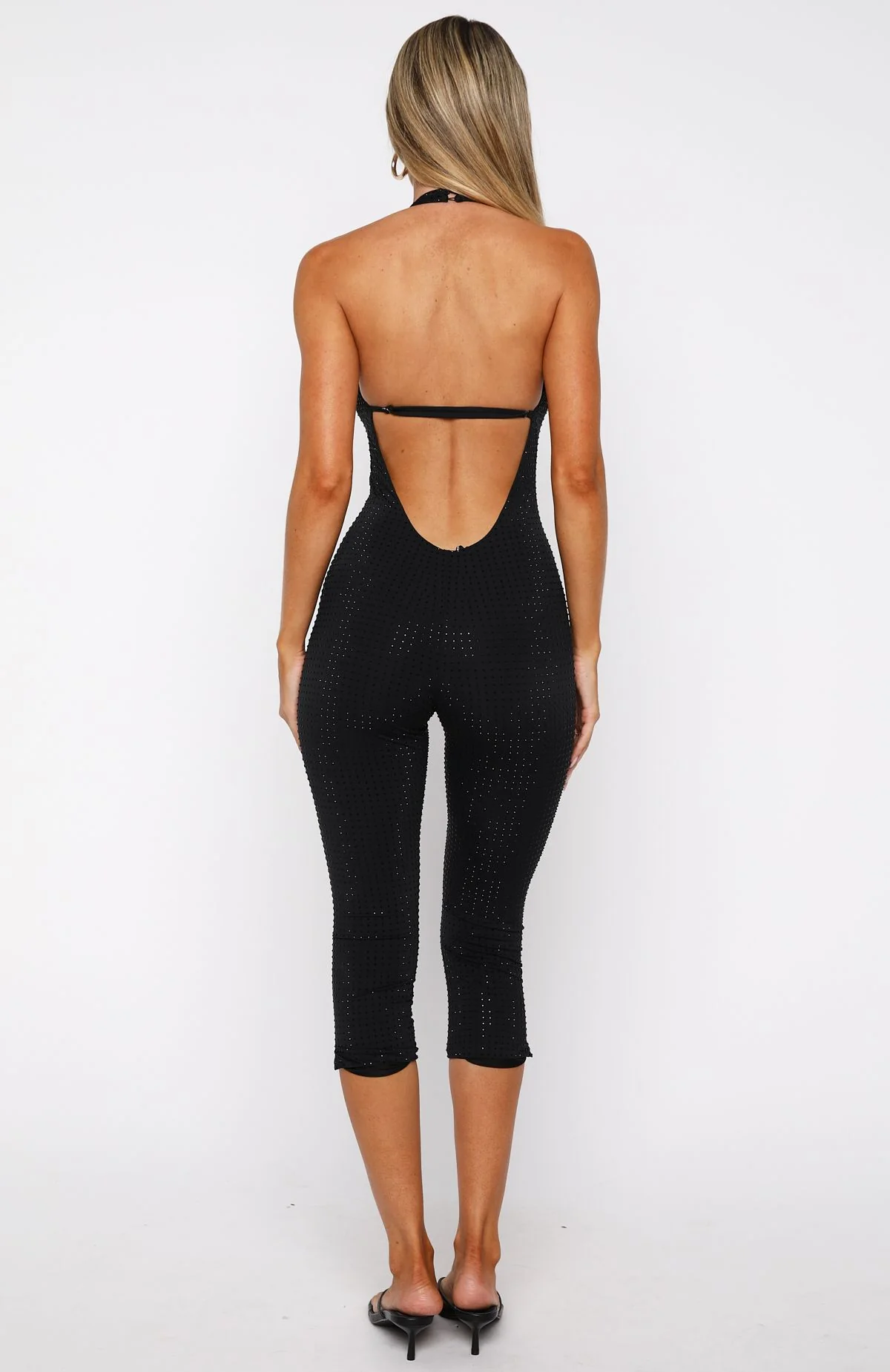 Retrograde Romance Embellished Jumpsuit Black - Image 5
