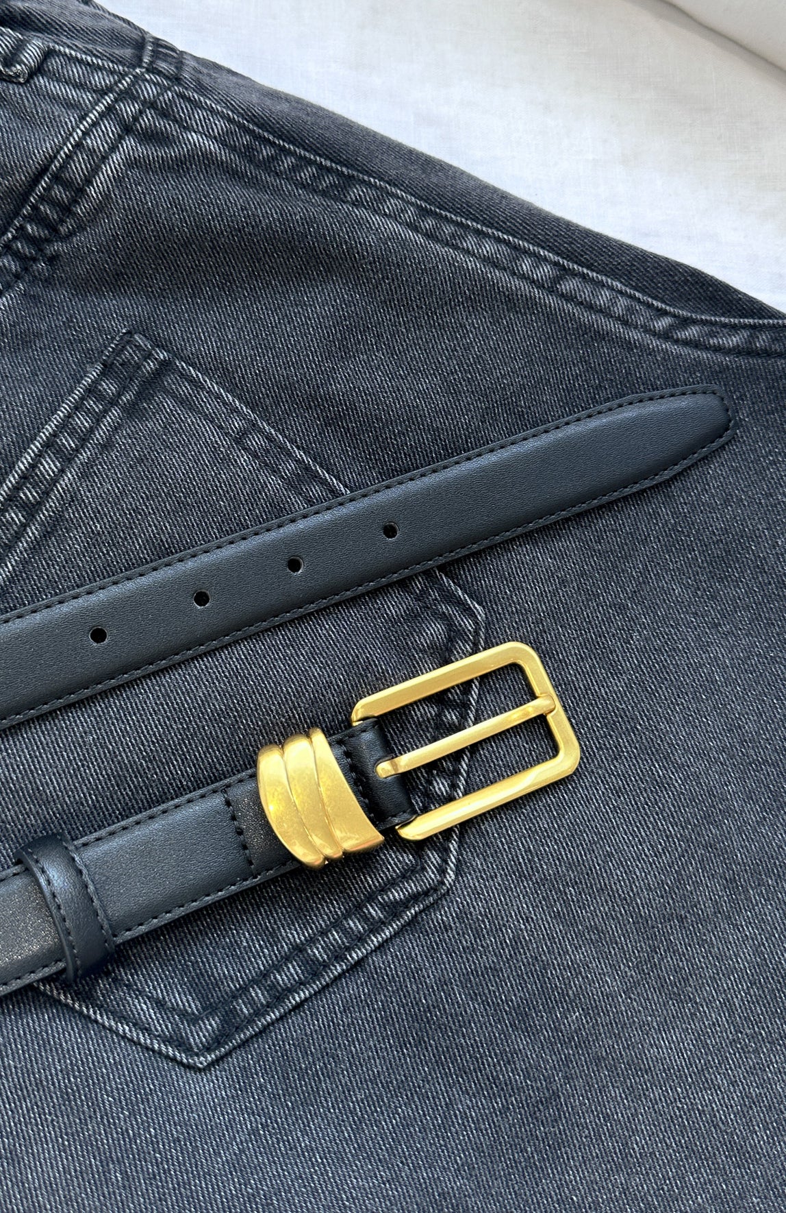 Rex Belt Black/Vintage Gold - Image 2