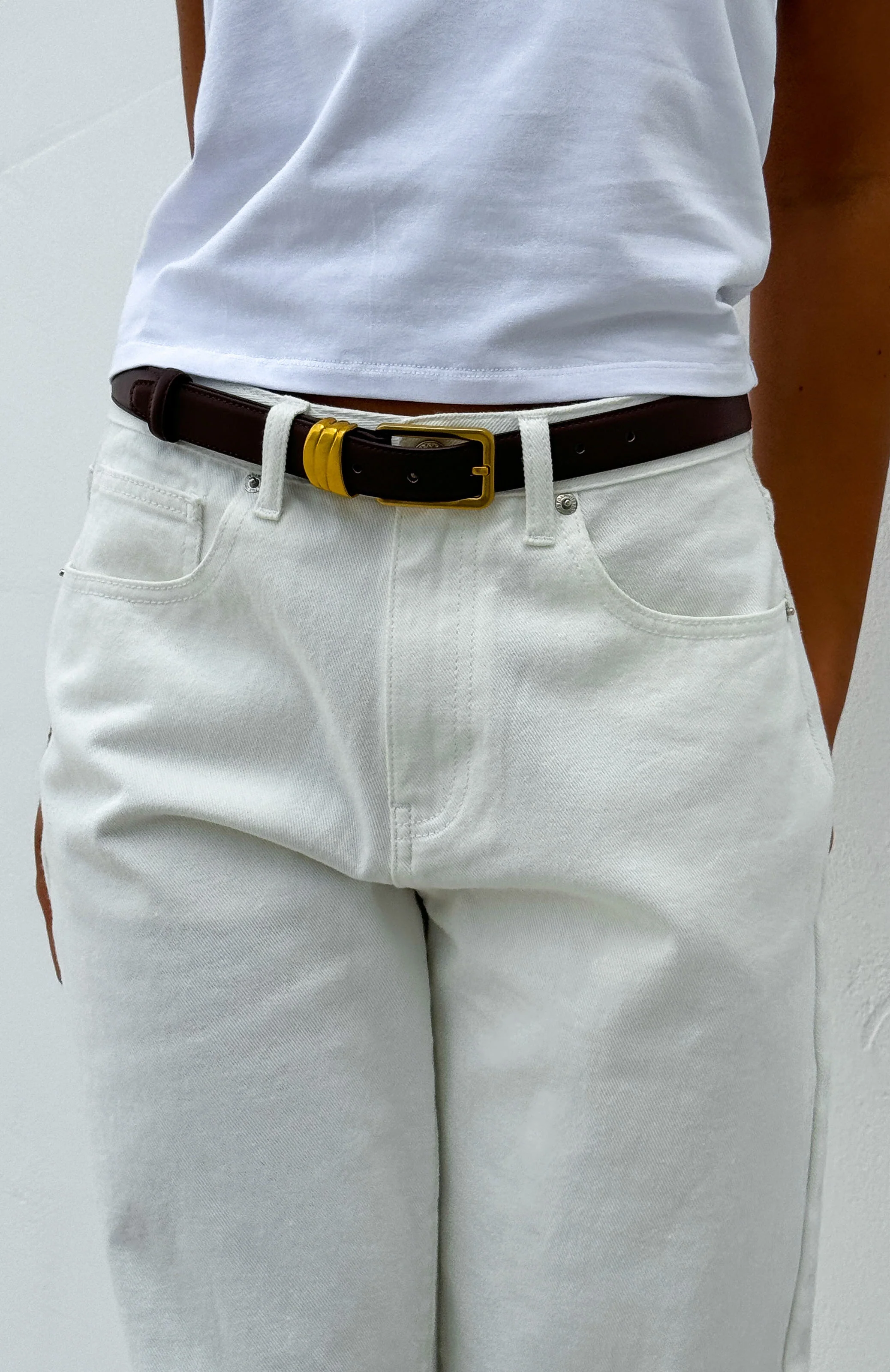 Rex Belt Chocolate/Vintage Gold - Image 2