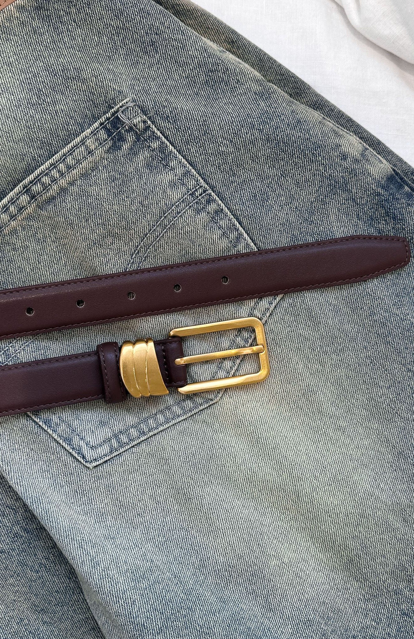 Rex Belt Chocolate/Vintage Gold - Image 3