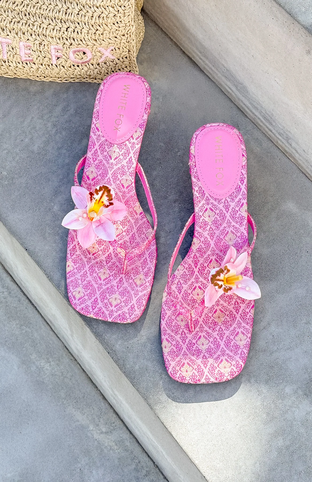 Rhea Orchid Thong Mules Pink - Image 4