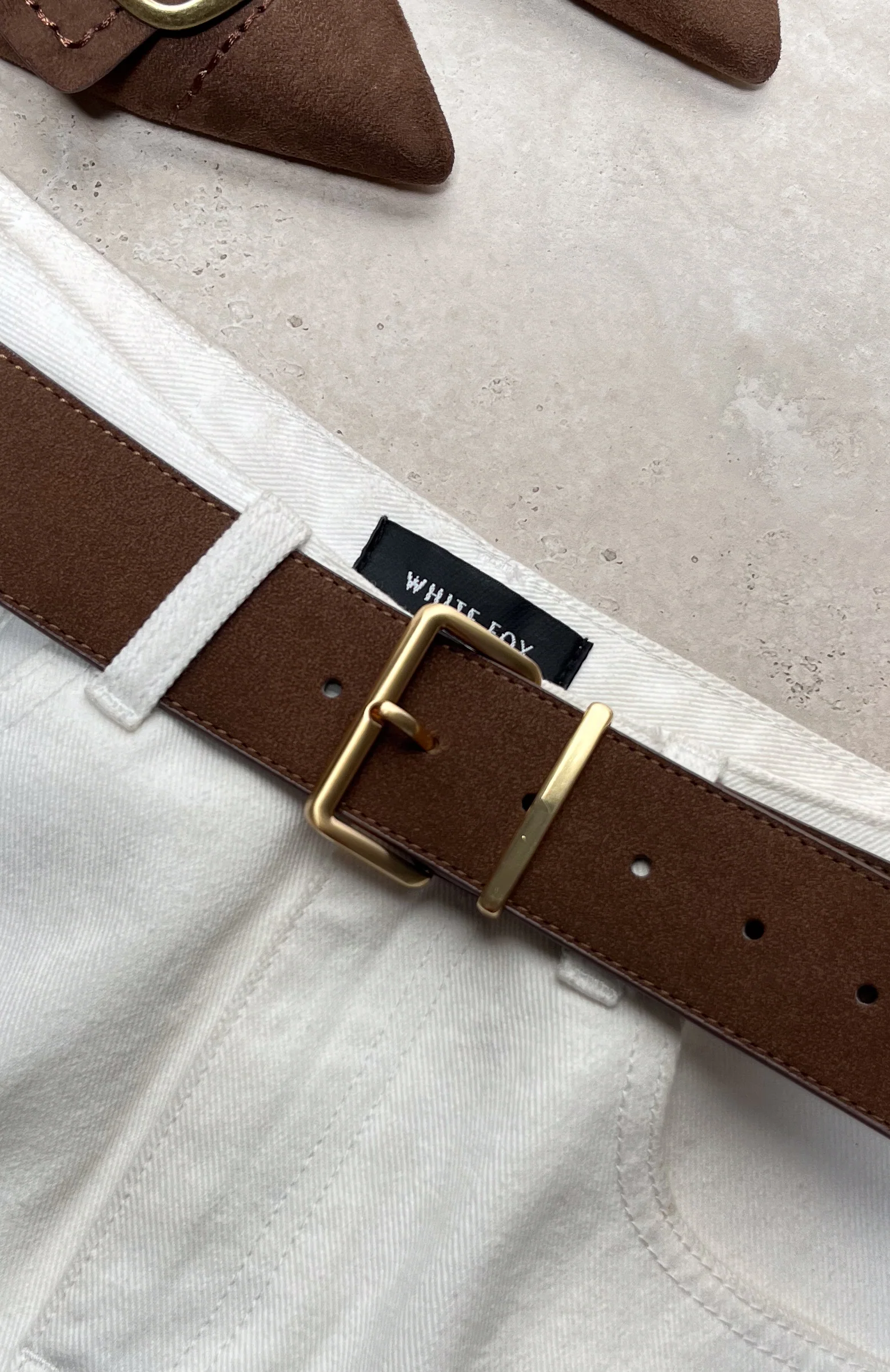 Robin Belt Chocolate Faux Suede - Image 2