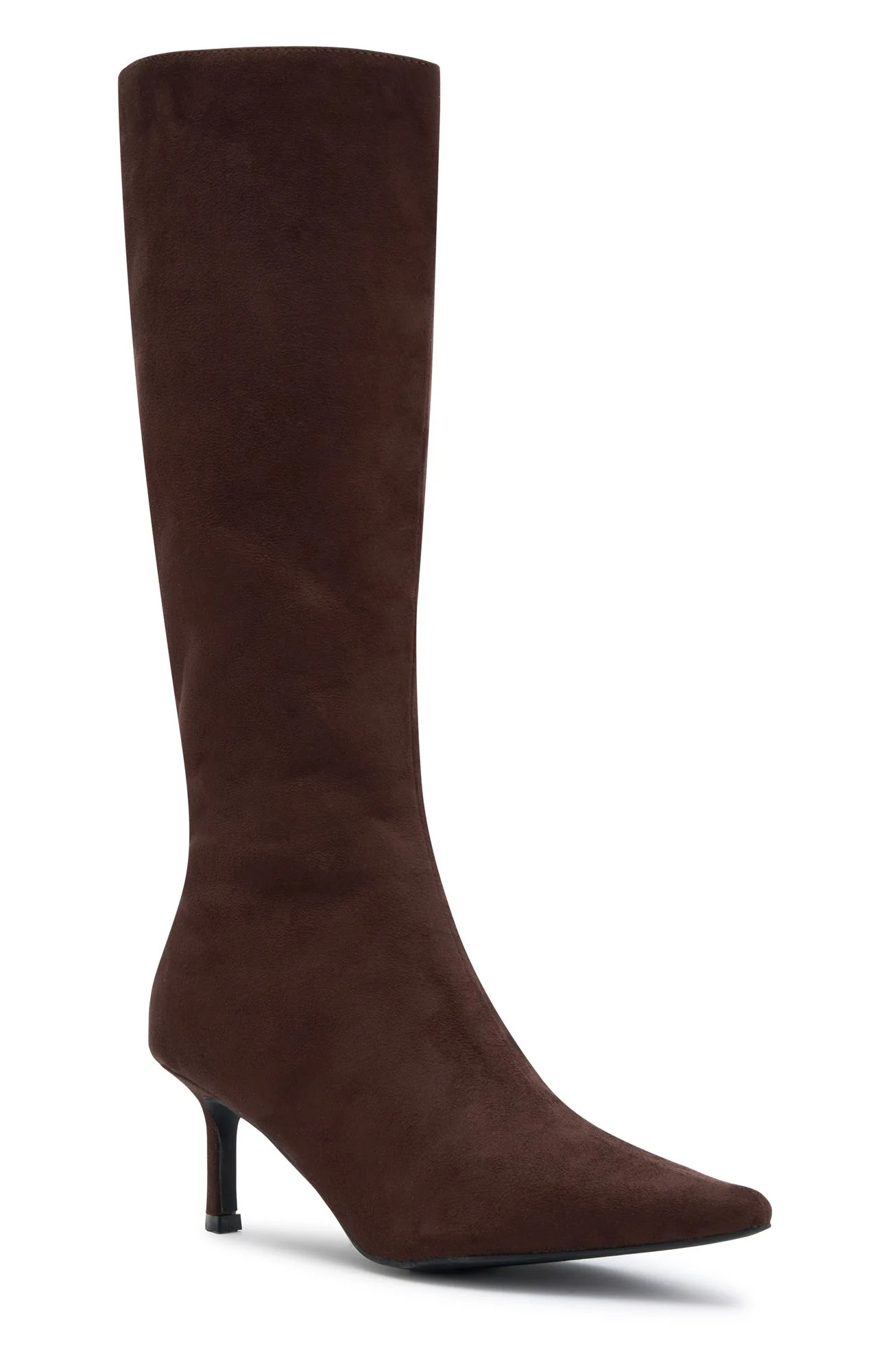 Rosalina Knee High Boots Chocolate Faux Suede - Image 4