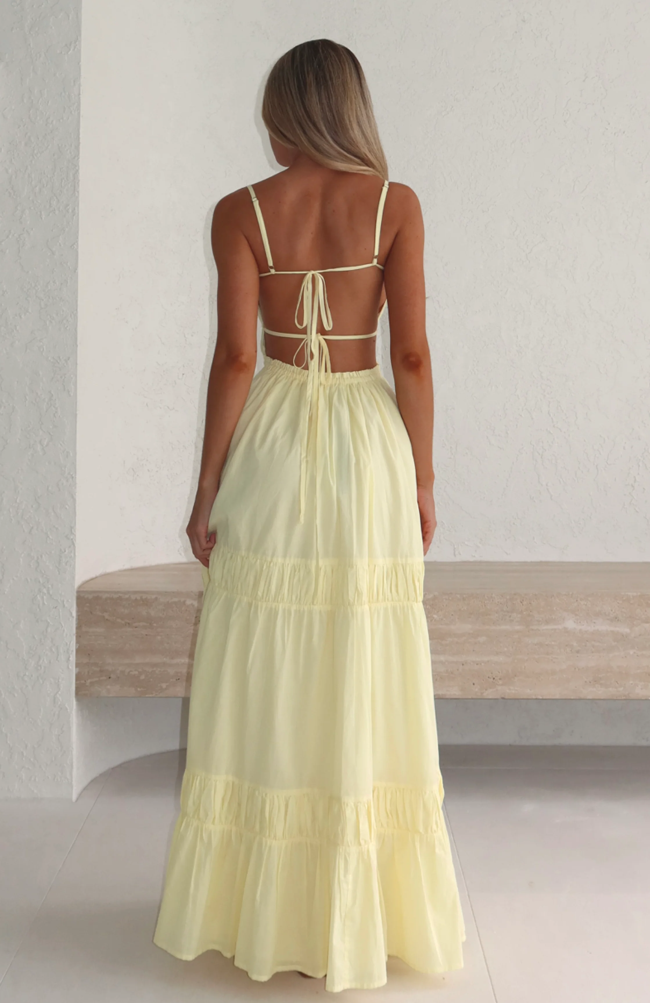Rumour Has It Maxi Dress Lemon - Image 2