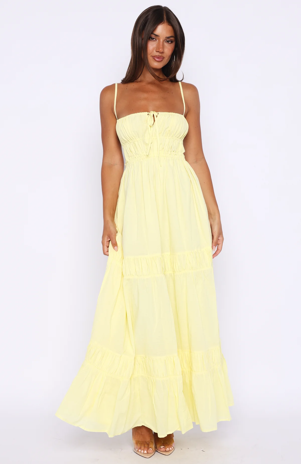 Rumour Has It Maxi Dress Lemon - Image 3