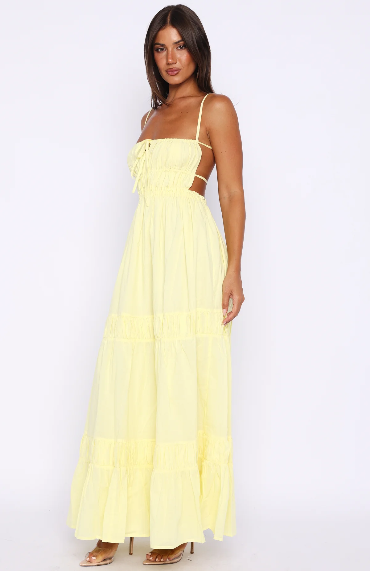 Rumour Has It Maxi Dress Lemon - Image 4