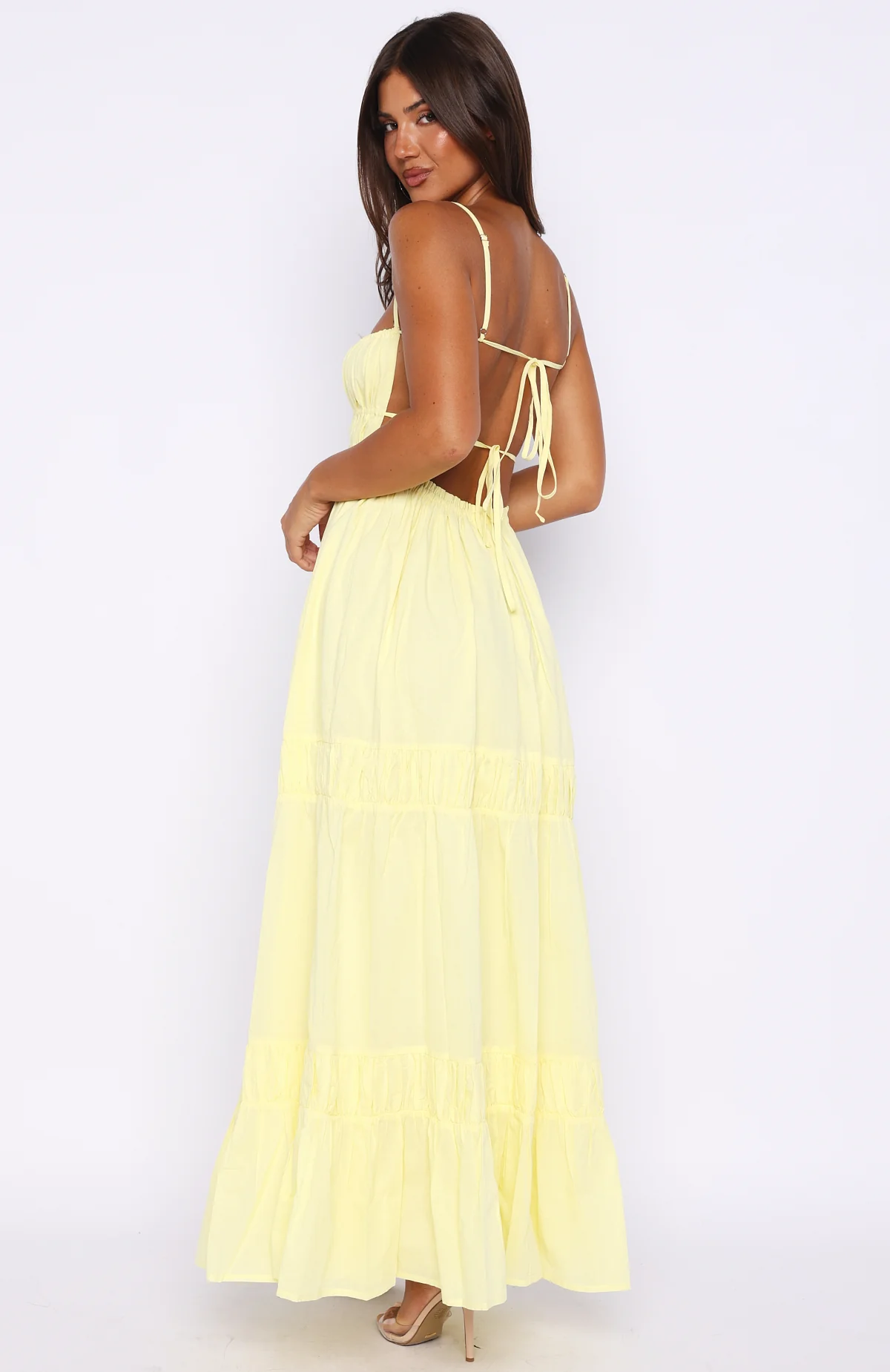 Rumour Has It Maxi Dress Lemon - Image 5