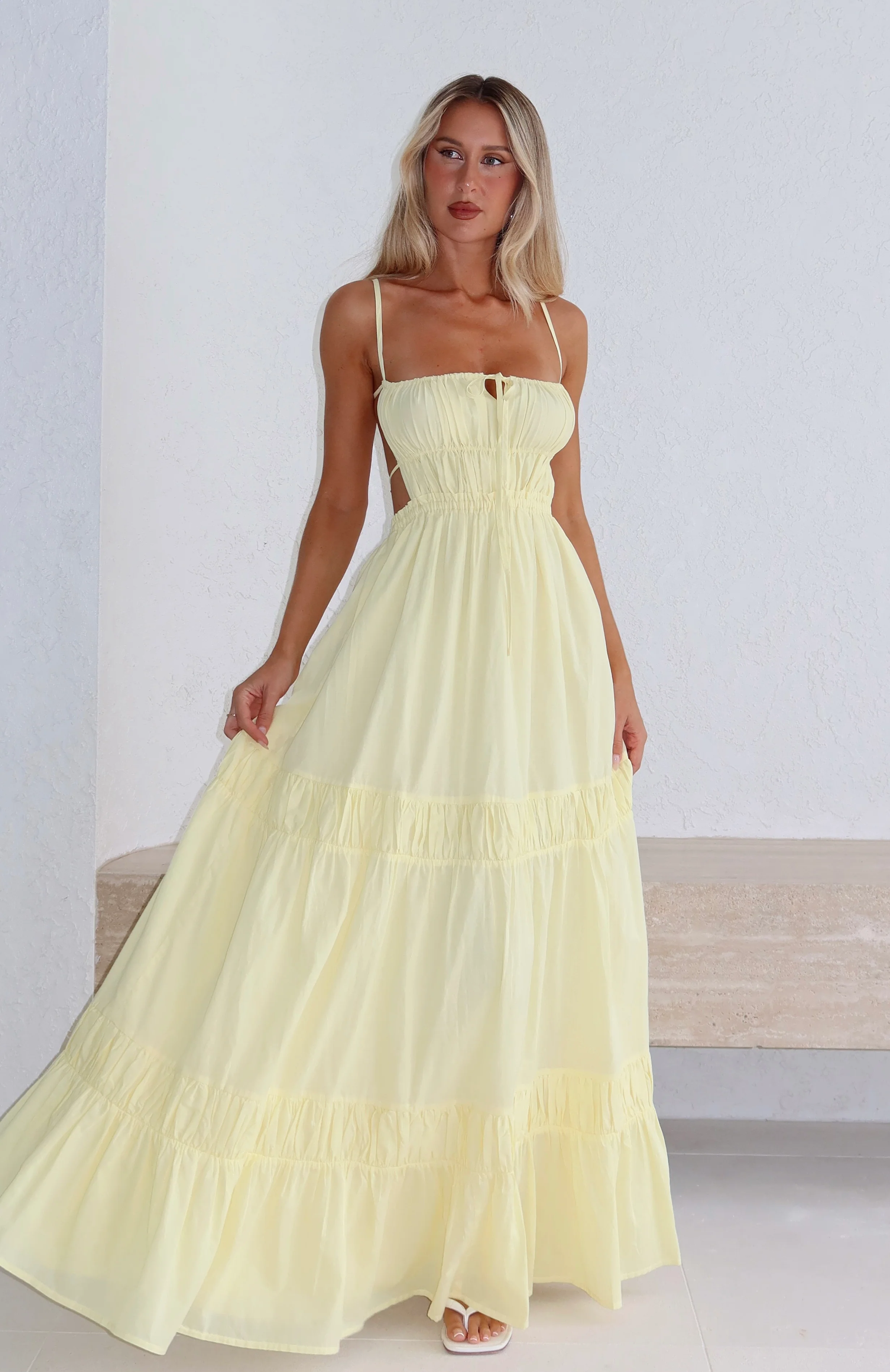 Rumour Has It Maxi Dress Lemon - Image 6