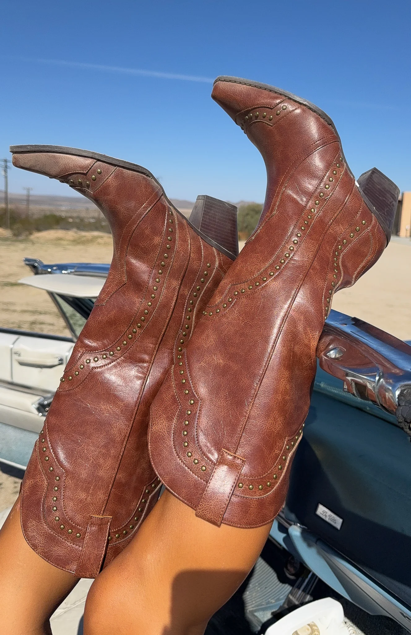 Sadie Cowboy Boots Vintage Chocolate - Image 6