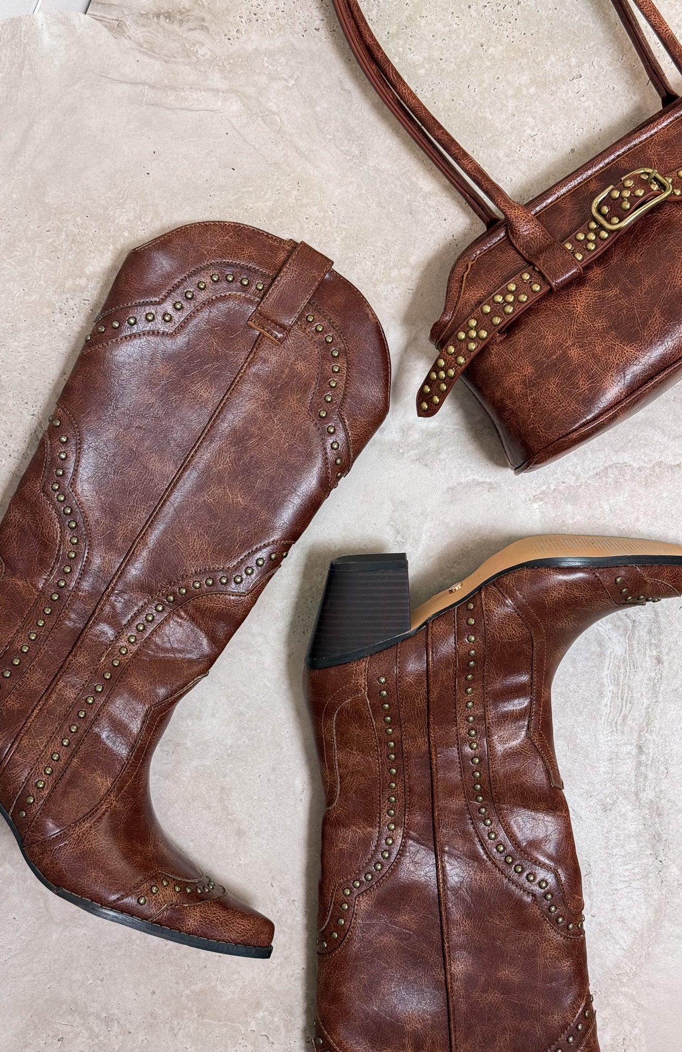 Sadie Cowboy Boots Vintage Chocolate - Image 8